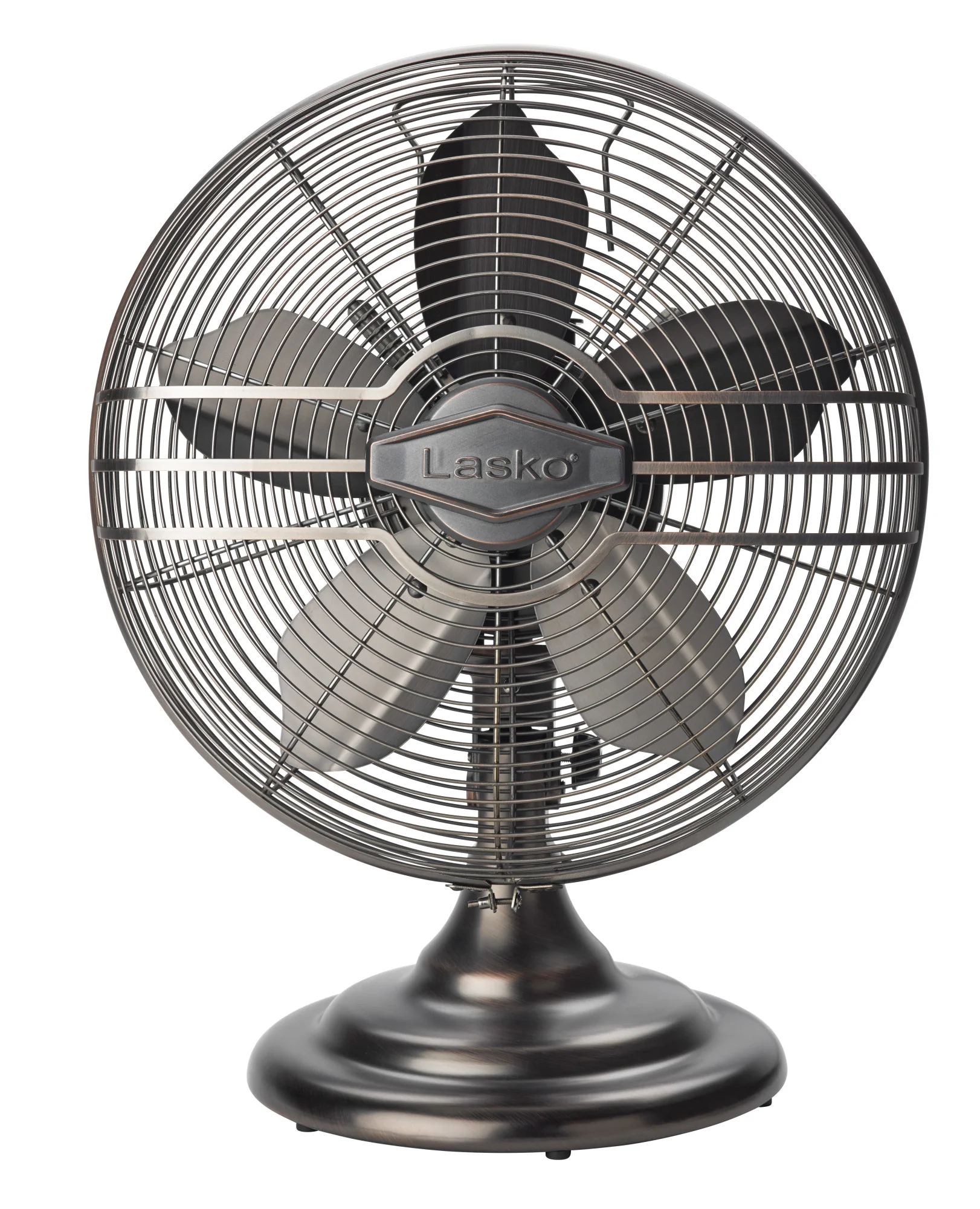 Lasko 12" 3-Speed Oscillating Classic Metal Table Fan with Tilt-Back, R12210, Bronze - Image 7