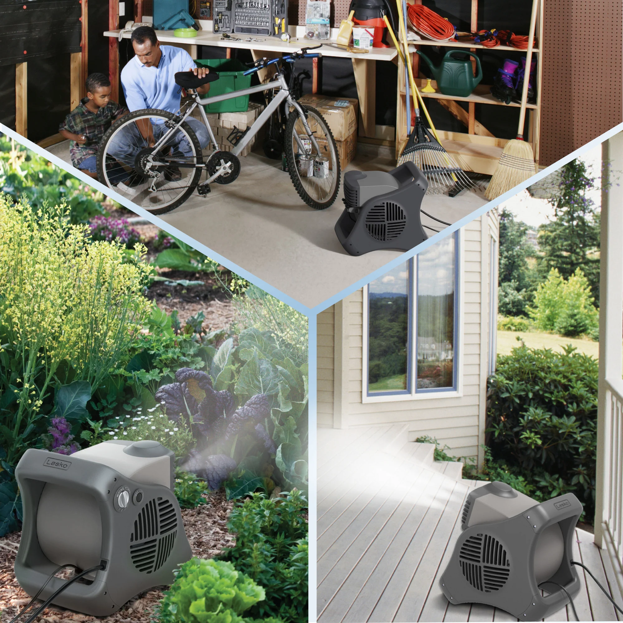 Lasko 15" Pivoting Misto Outdoor Misting Fan with GFCI Cord and 3 Speeds, 7050, Black - Image 7