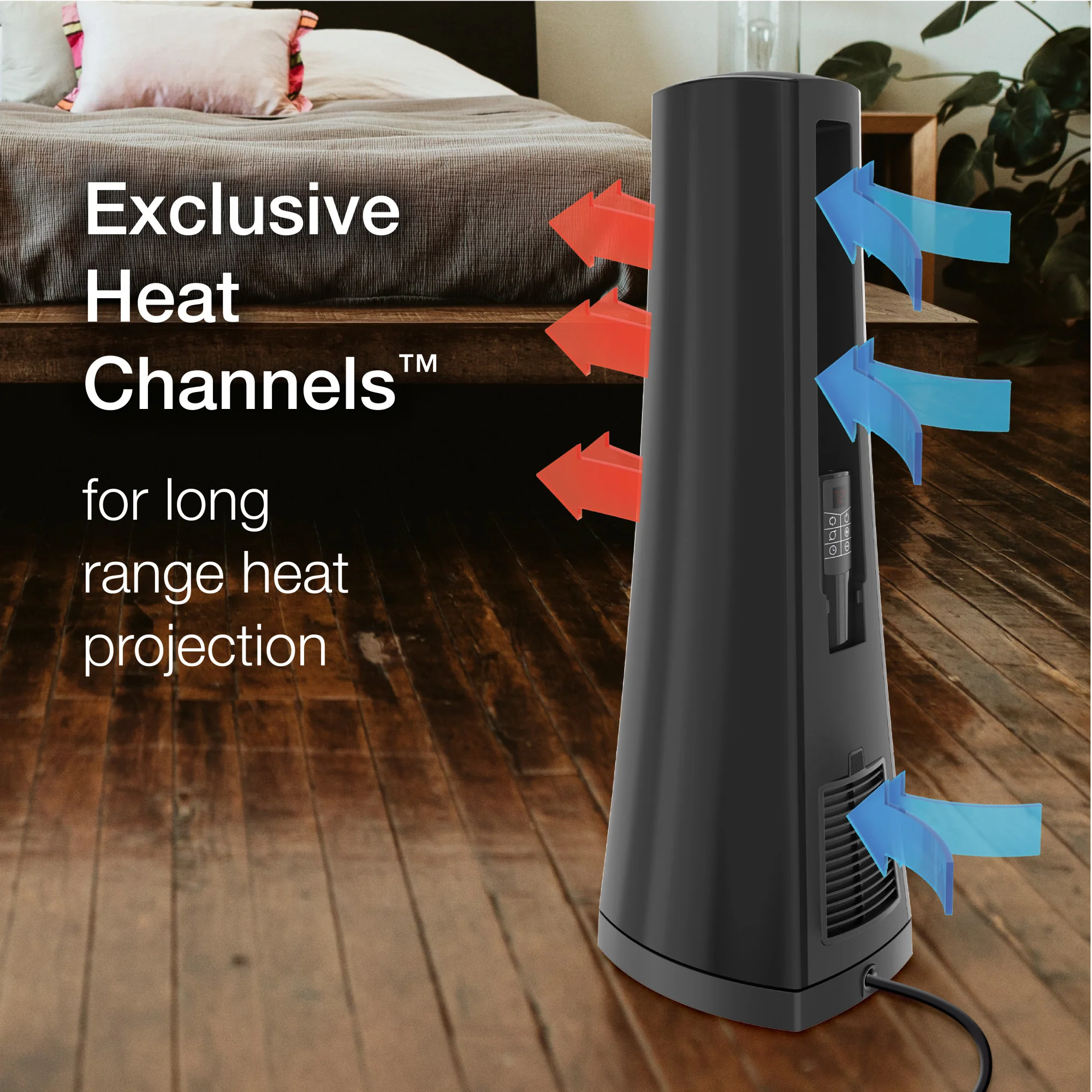 Lasko 1500W Bladeless Ceramic Tower Space Heater with Remote, AW310 - Image 5