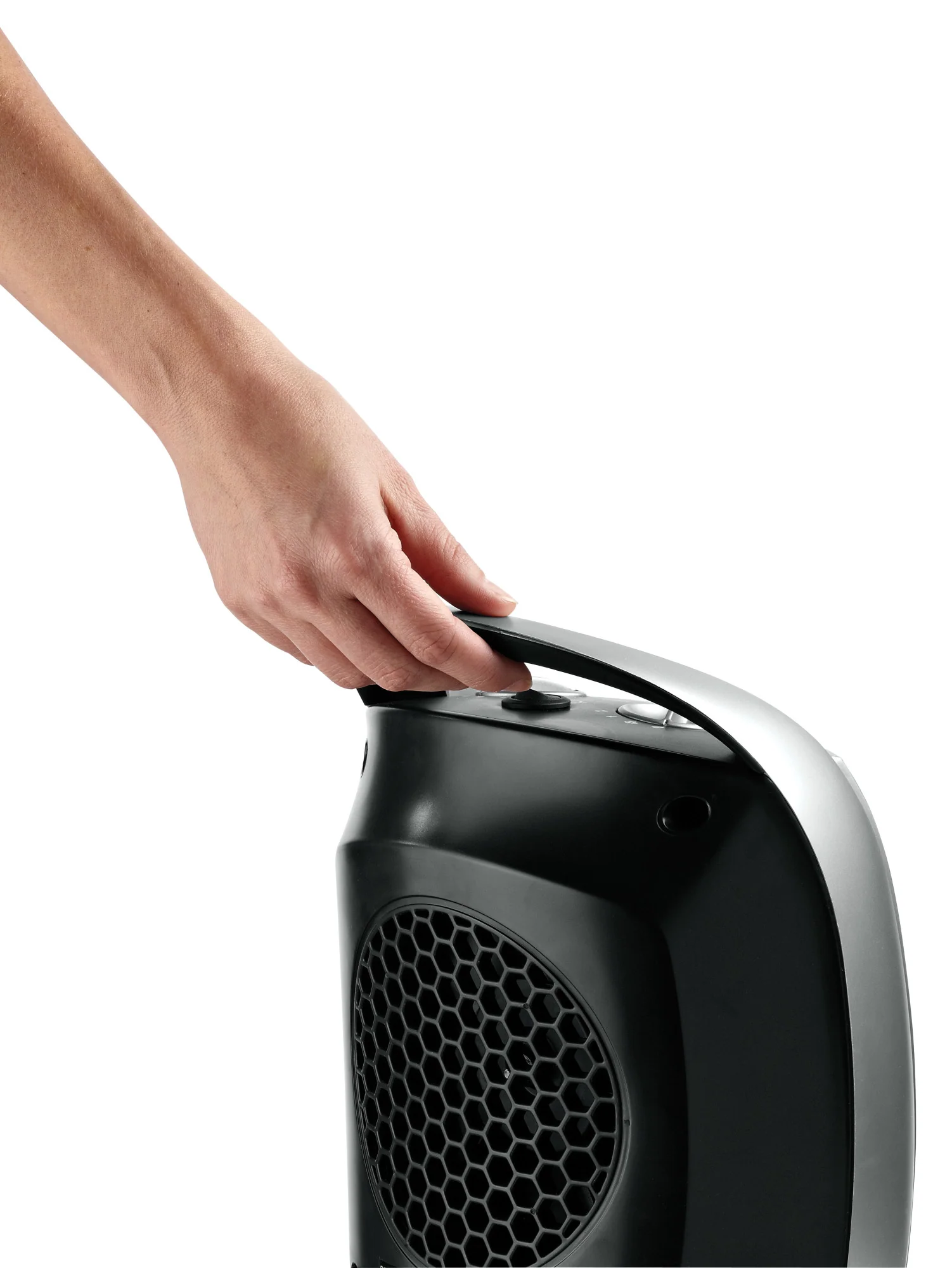 Lasko 1500W Electric Oscillating Ceramic Tabletop Space Heater with Adjustable Thermostat, 5409, Gray - Image 9