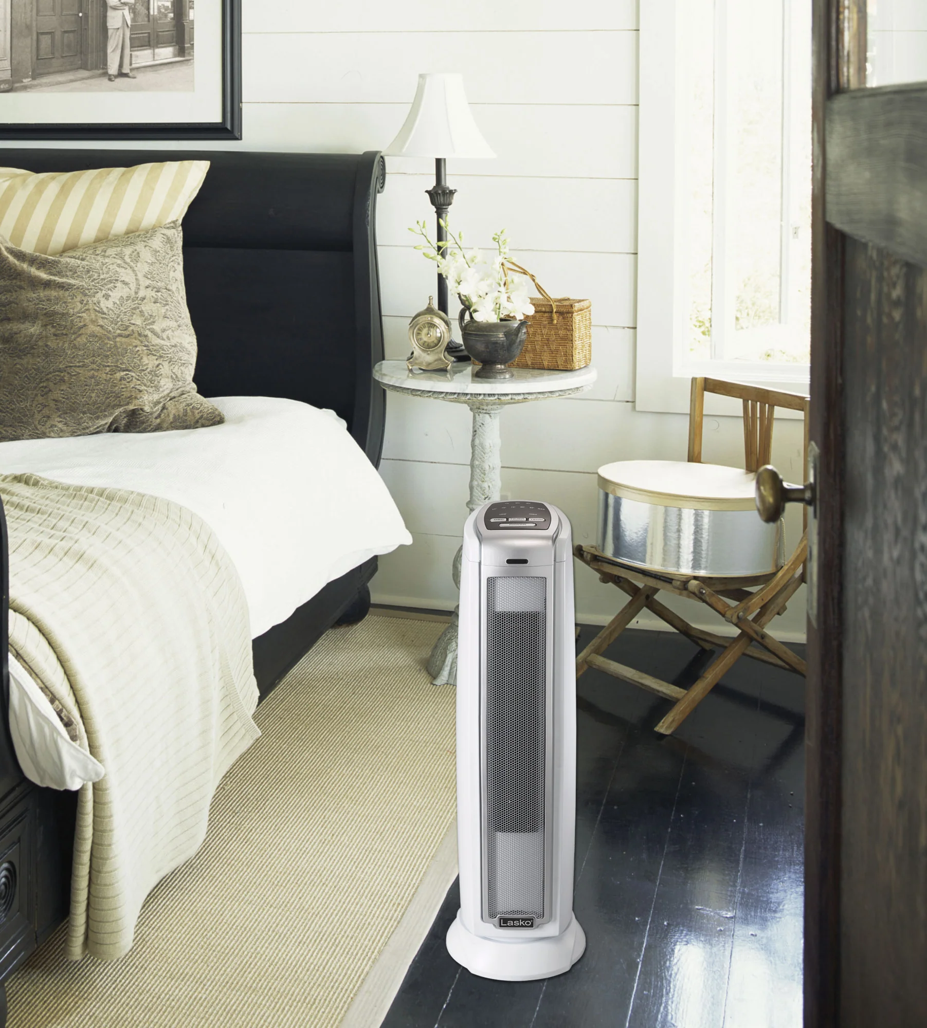 Lasko 1500W Electric Oscillating Ceramic Tower Space Heater, with Timer, 5775, White - Image 11