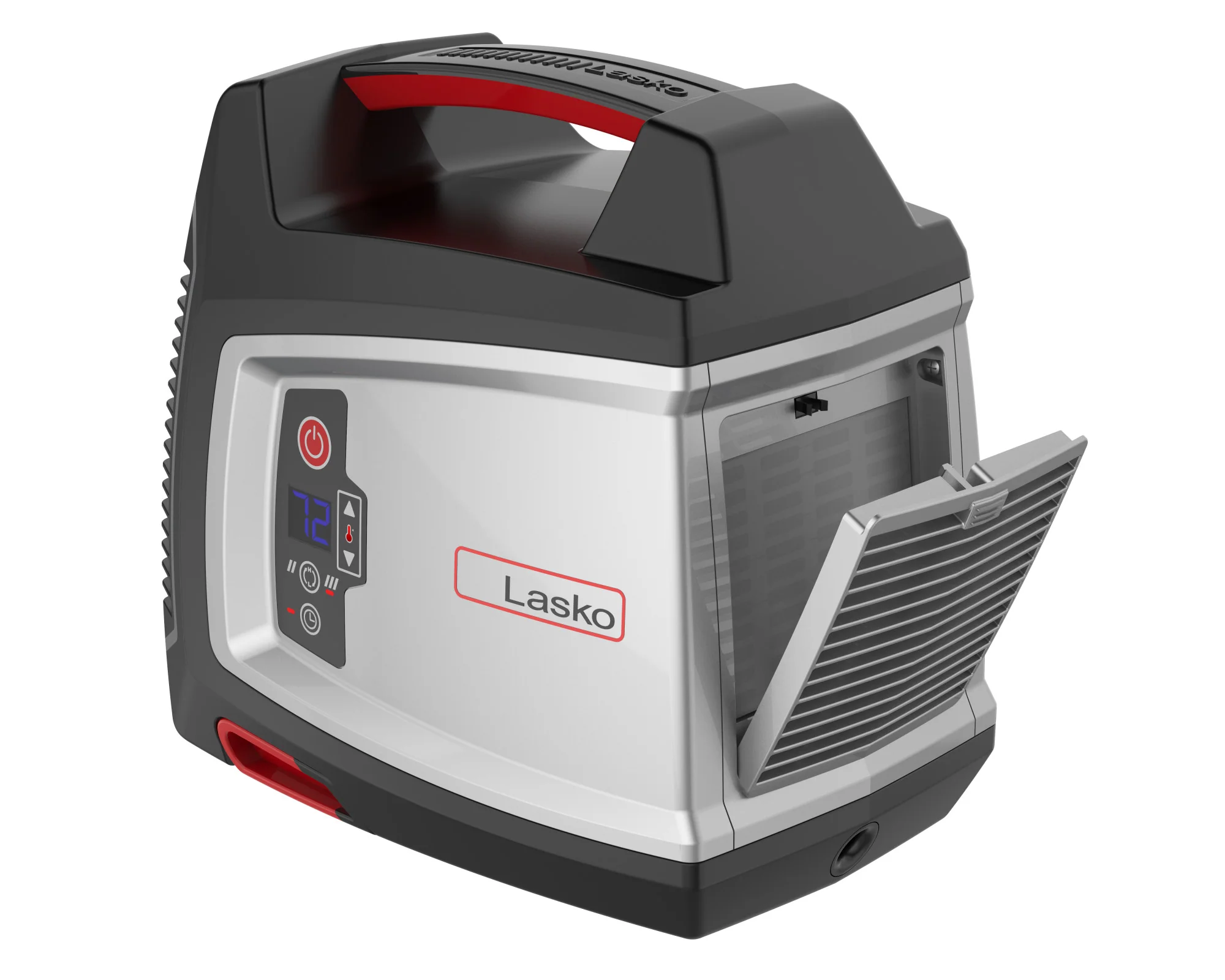 Lasko 1500W Elite Collection Ceramic Utility Space Heater with Timer, CU12510, Silver/Black - Image 3