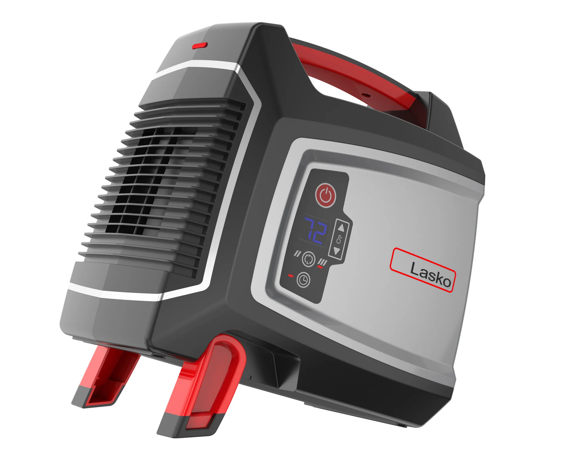 Lasko 1500W Elite Collection Ceramic Utility Space Heater with Timer, CU12510, Silver/Black - Image 4