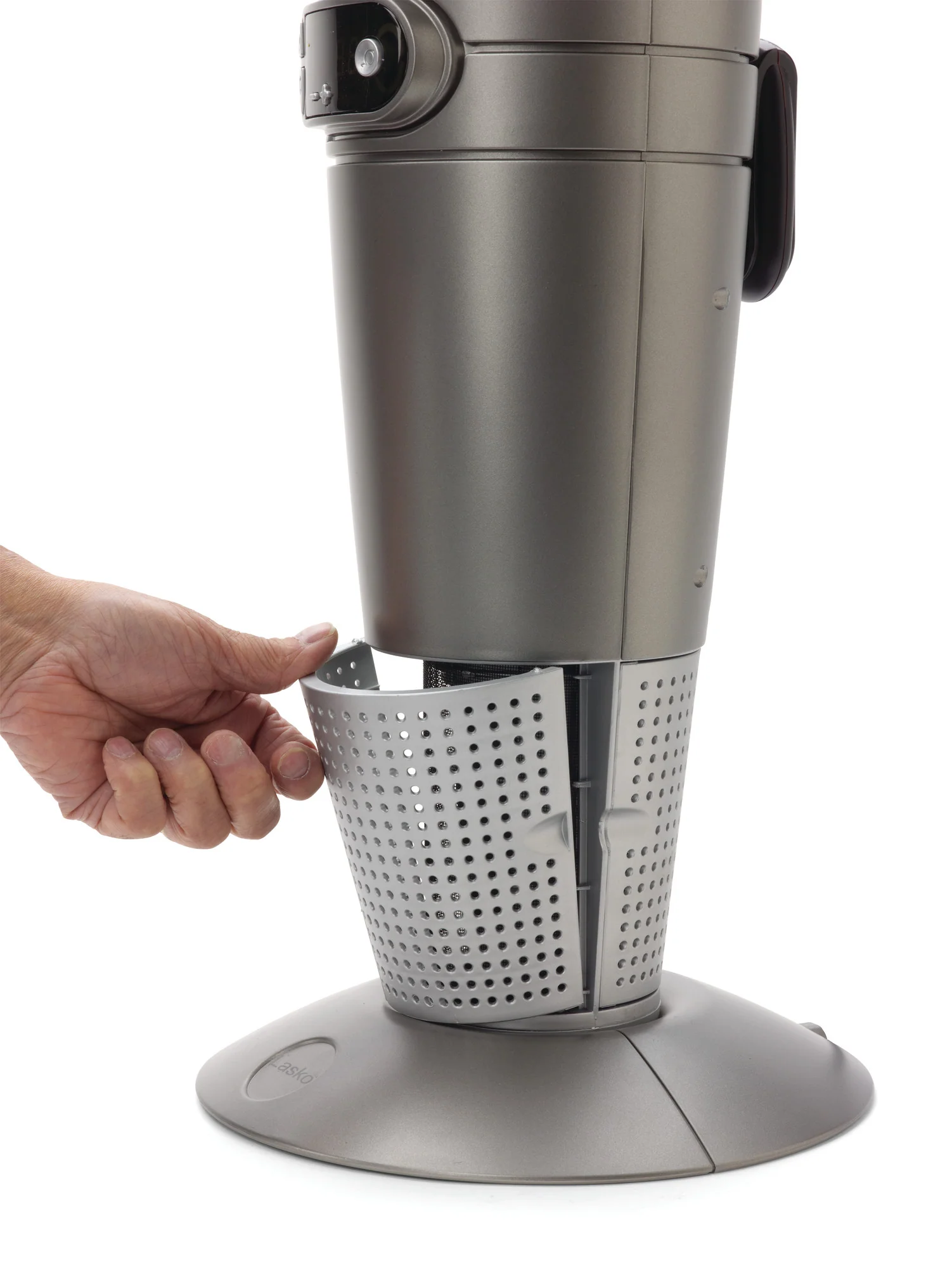 Lasko 1500W Full-Circle Ceramic Tower Space Heater with Remote, 6451, Grey - Image 3