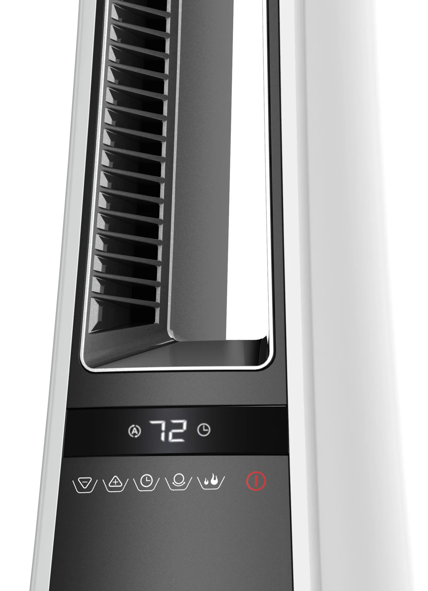 Lasko 1500W Oscillating Bladeless Tower Space Heater with Remote and Timer, AW300, White/Gray - Image 3