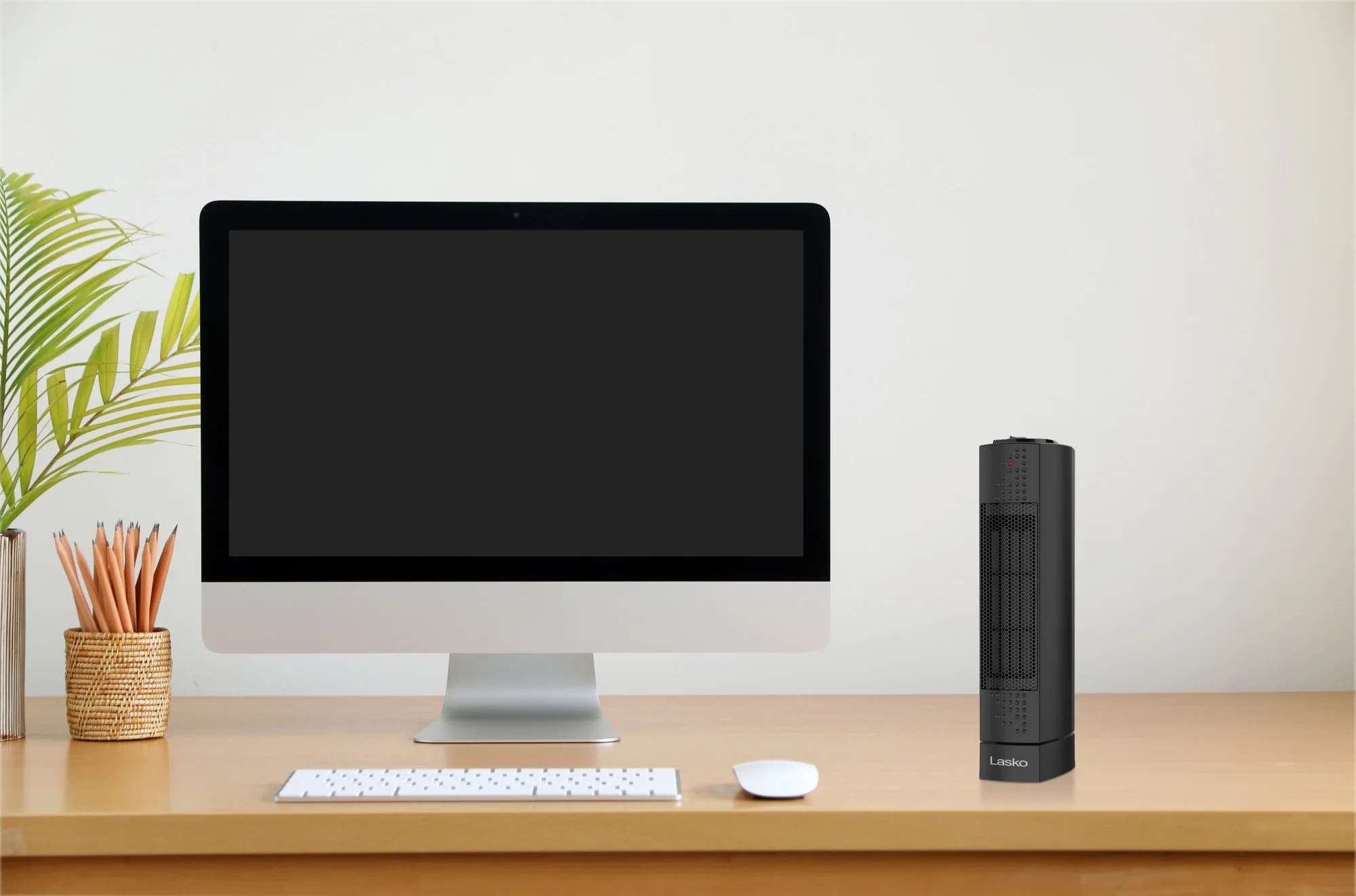 Lasko 1500W Ultra Slim Desktop Ceramic Tower Space Heater, CT14107, Black - Image 5