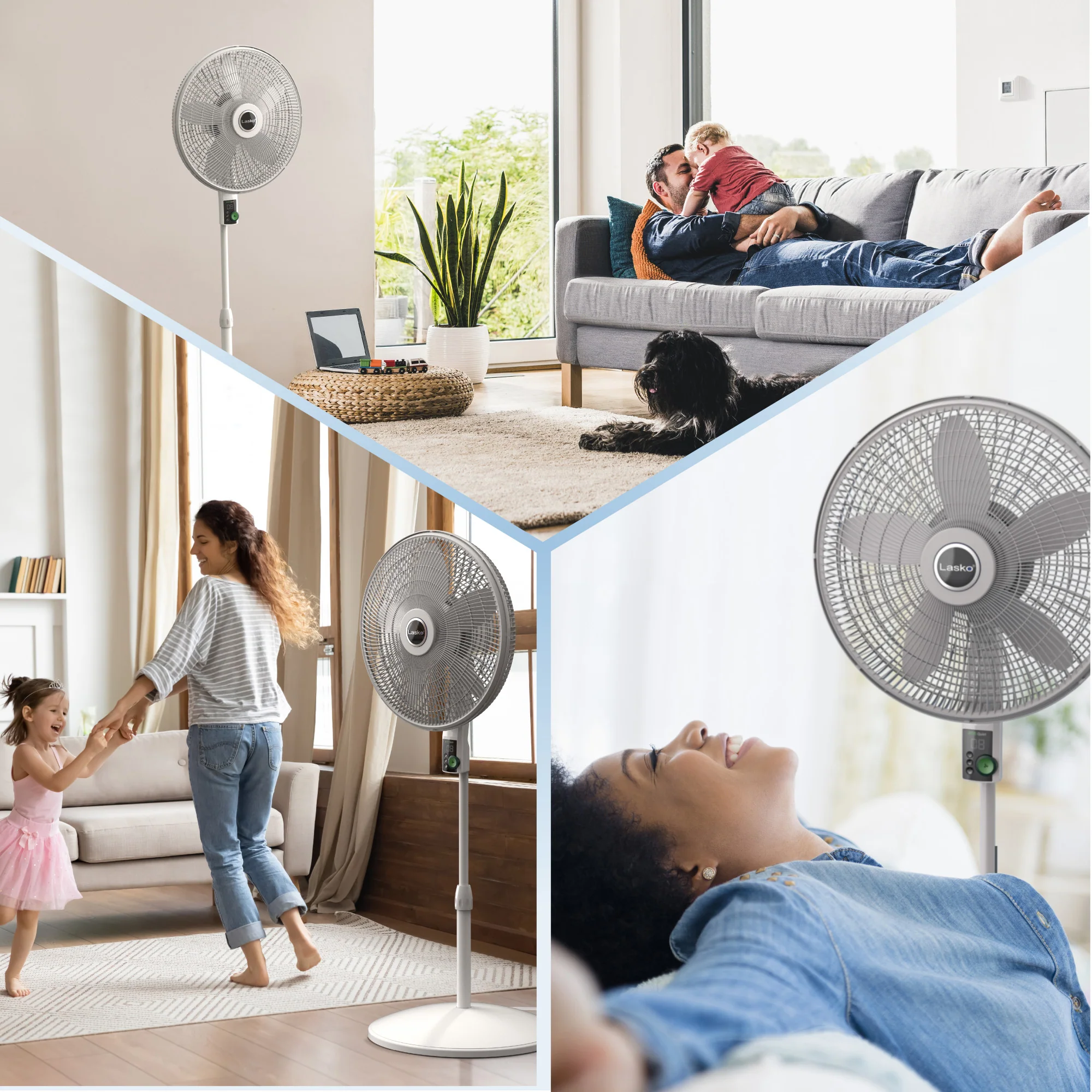 Lasko WhisperForce™ 18" 4-speed EcoQuiet DC Motor Pedestal Fan with Remote & Timer (white, model S18705) - Image 7
