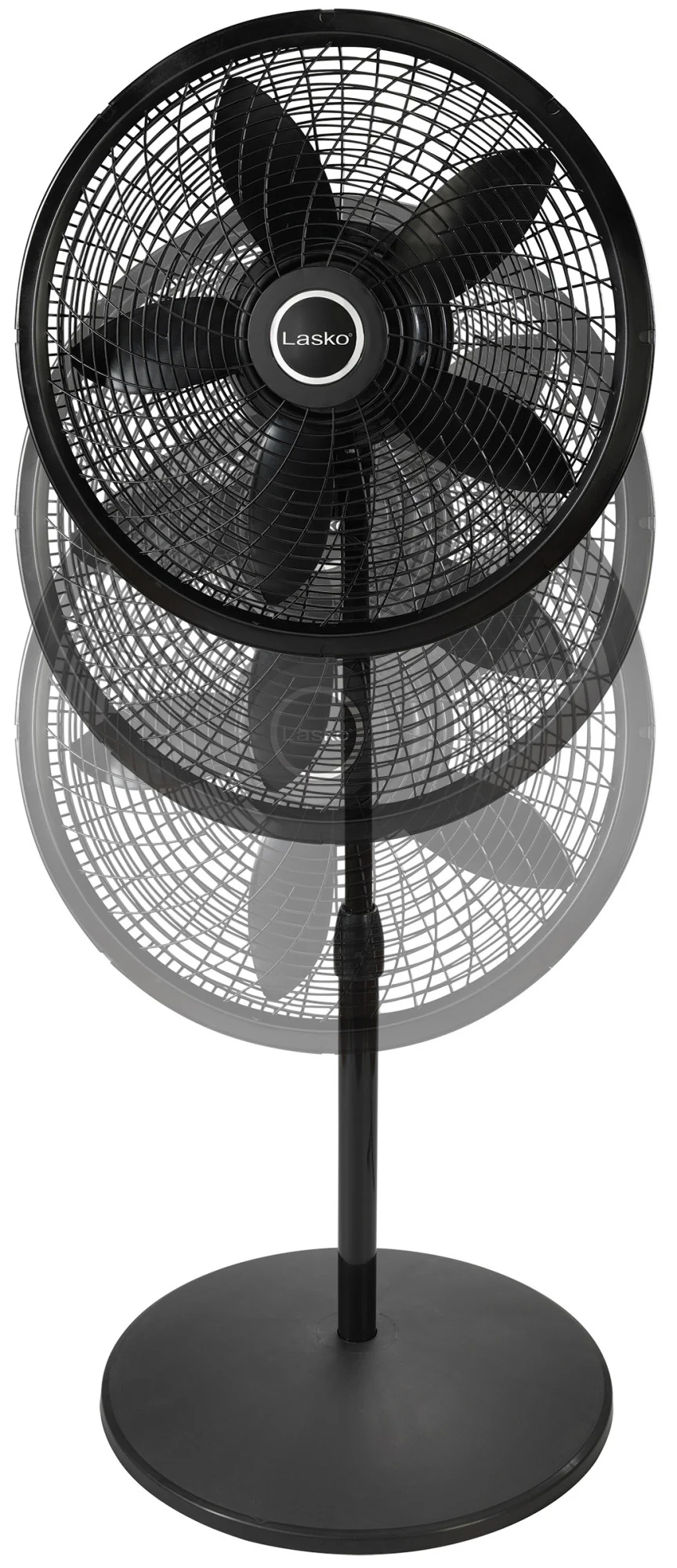 Lasko Cyclone® 18" 3-speed Pedestal Fan (black, model 1823) - Image 6