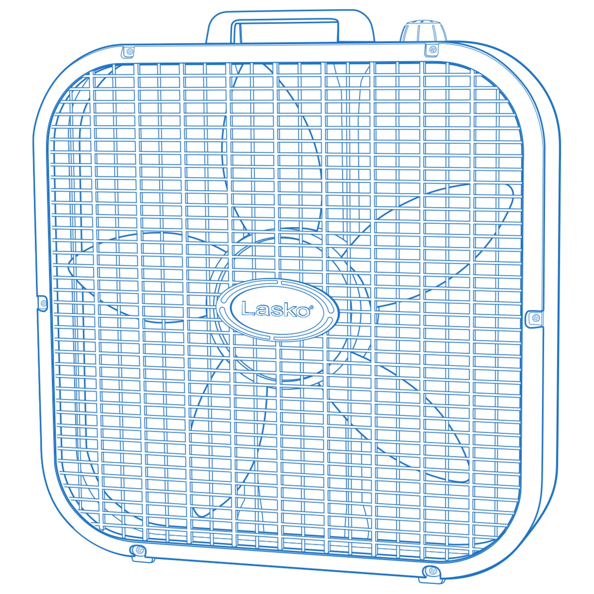 Lasko 20" 3-Speed Box Fan with Save Smart, 3733, White - Image 5