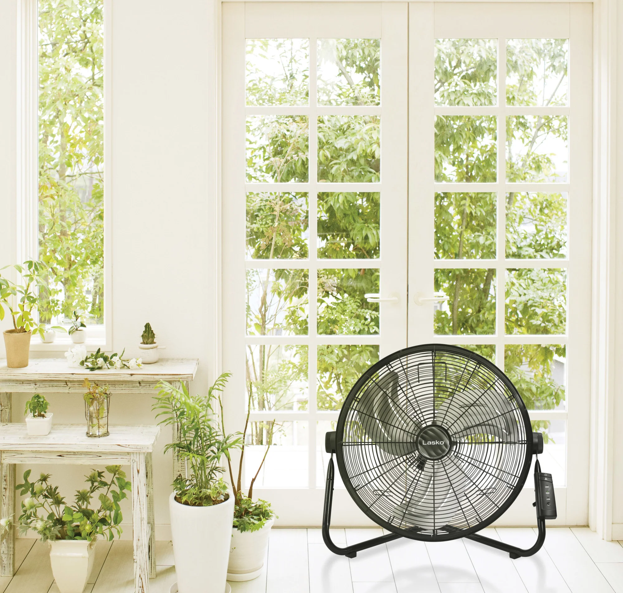 Lasko 20" 3-Speed Pivoting High Velocity Utility Floor or Wall Mount wan with Remote, H20685, Black - Image 8
