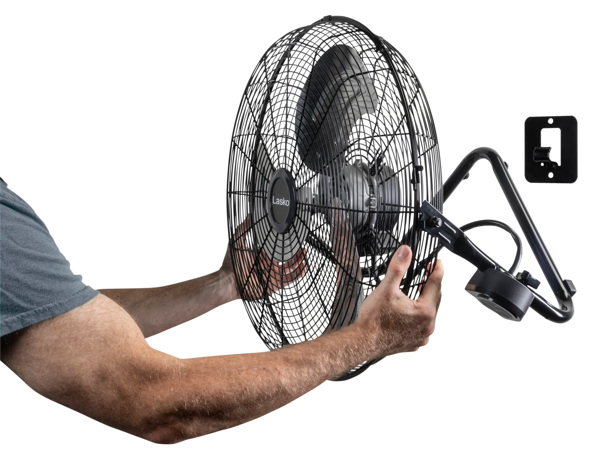 Lasko 20" High Velocity Commercial Floor or Wallmount fan with Remote Control, H20660, Black - Image 10