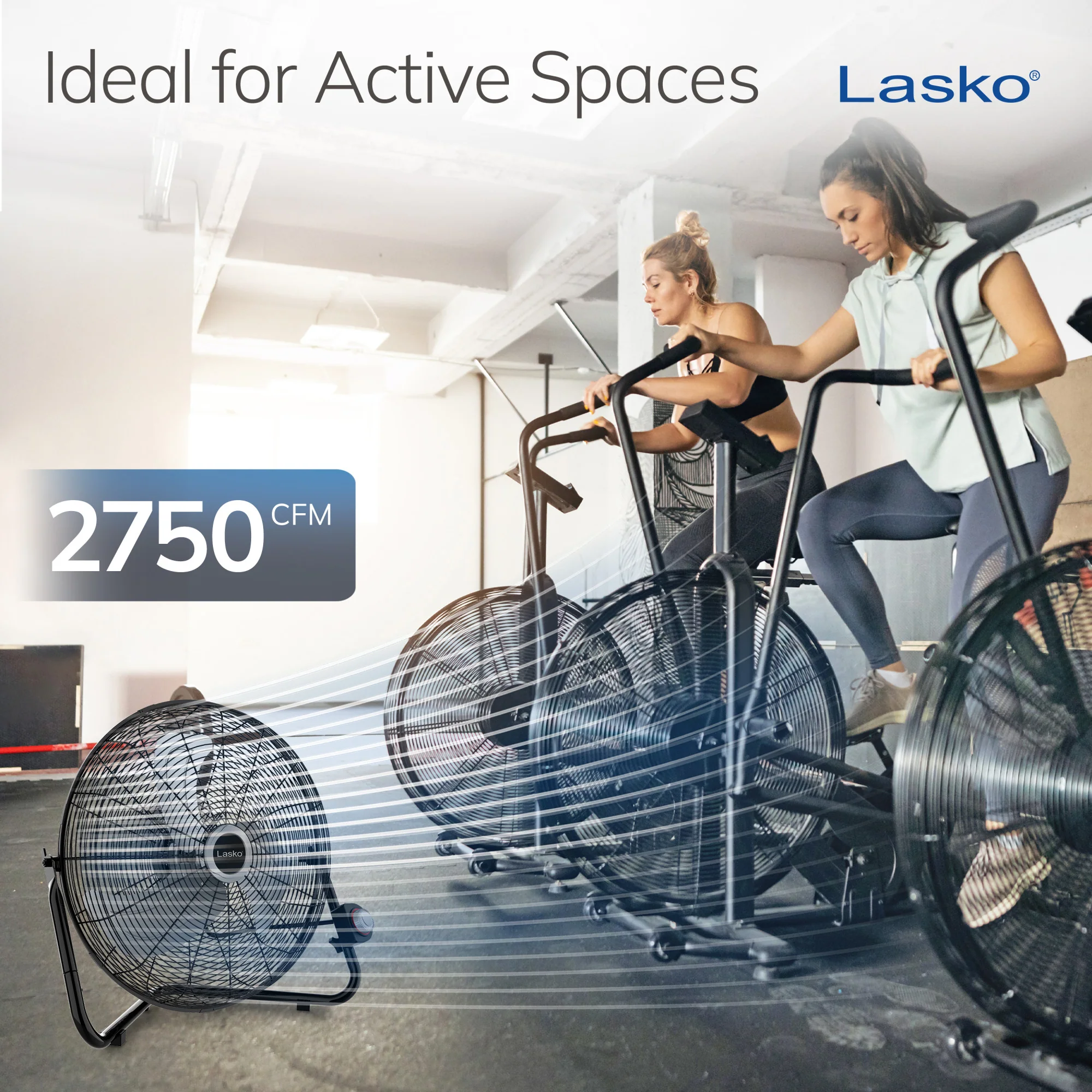 Lasko 20" Max Performance High Velocity Floor Fan with Wall Mount Option and 3 Speeds, 2264QM, Black - Image 4