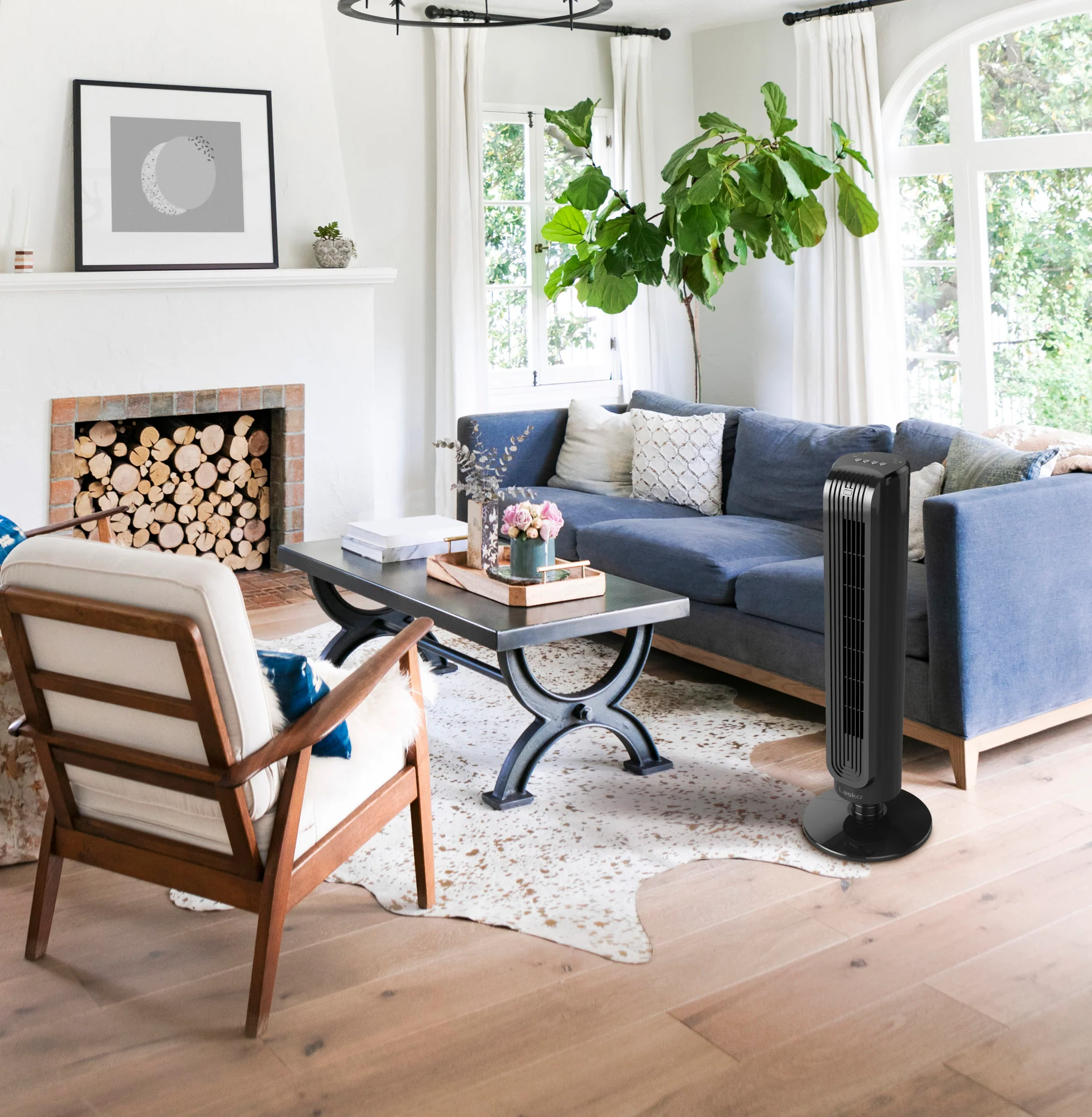 Lasko 30" 3-Speed Oscillating Tower Fan with Timer and Remote, T32202, Black - Image 9