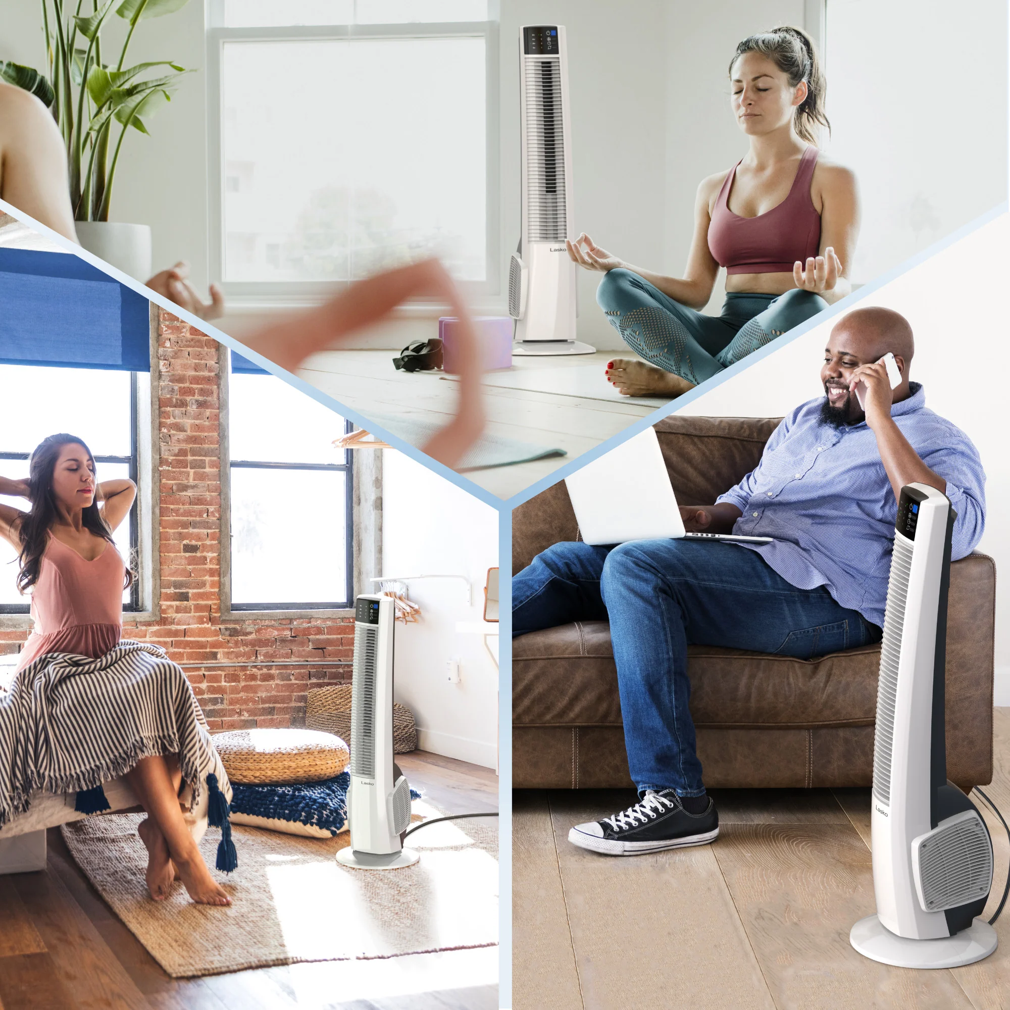 Lasko 38" Oscillating Tower Fan with Remote Control, T38400, White - Image 7