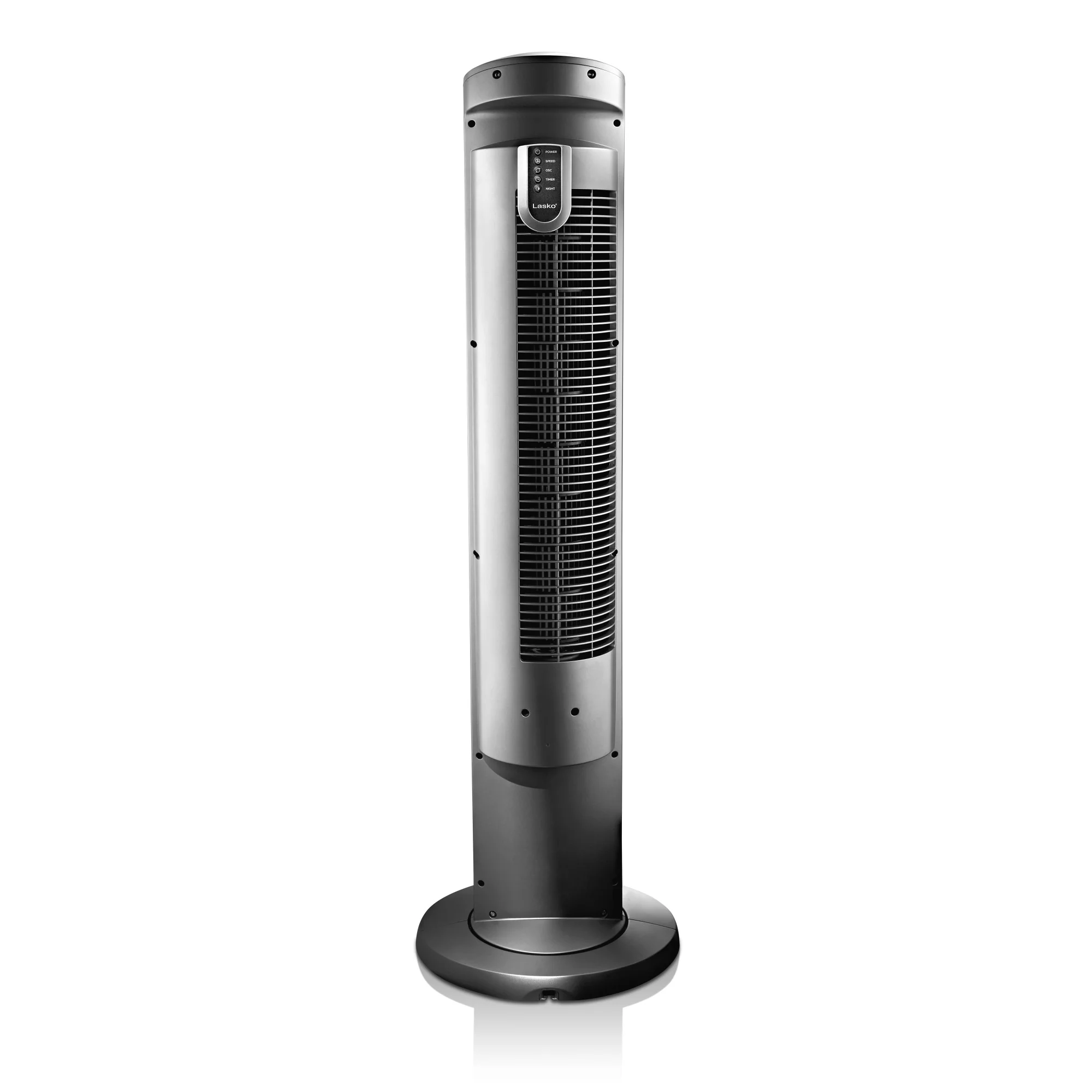 Lasko 42" Wind Curve Oscillating Tower Fan with Nighttime Setting and Remote, T42951, Silver - Image 9