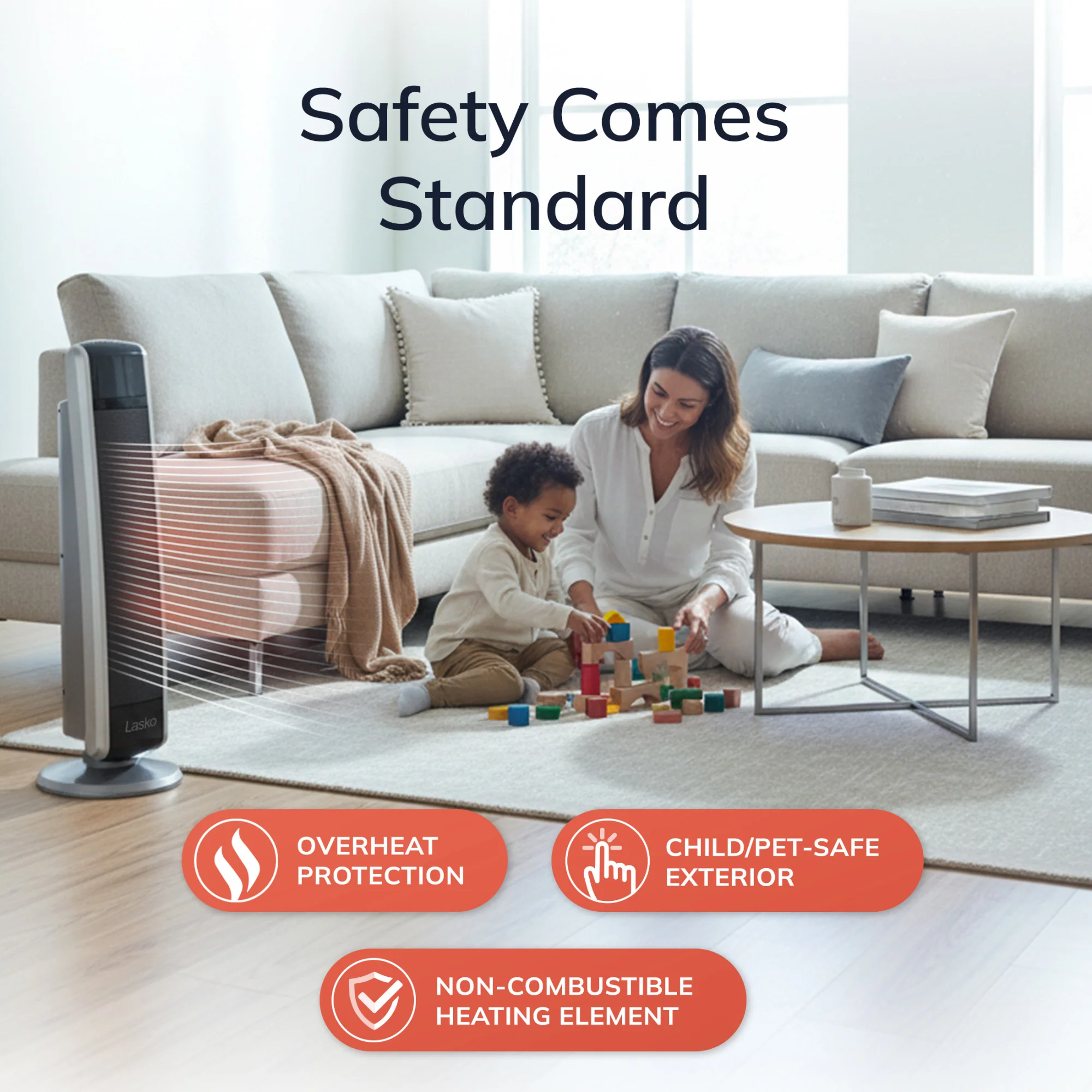 Lasko 5586 1500W Digital Ceramic Tower Space Heater with Remote - Image 4