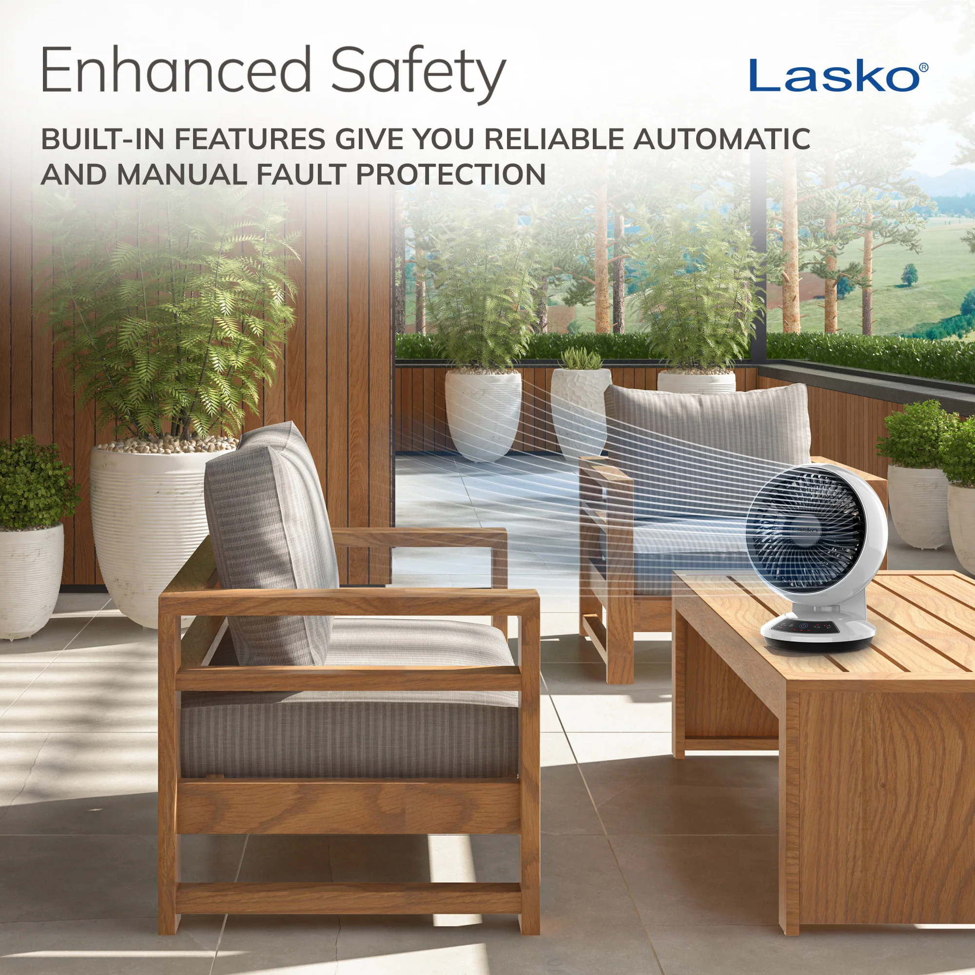 Lasko A12557 Whirlwind 7" Orbital Motion 3-Speed Air Circulator Fan: White - Image 5