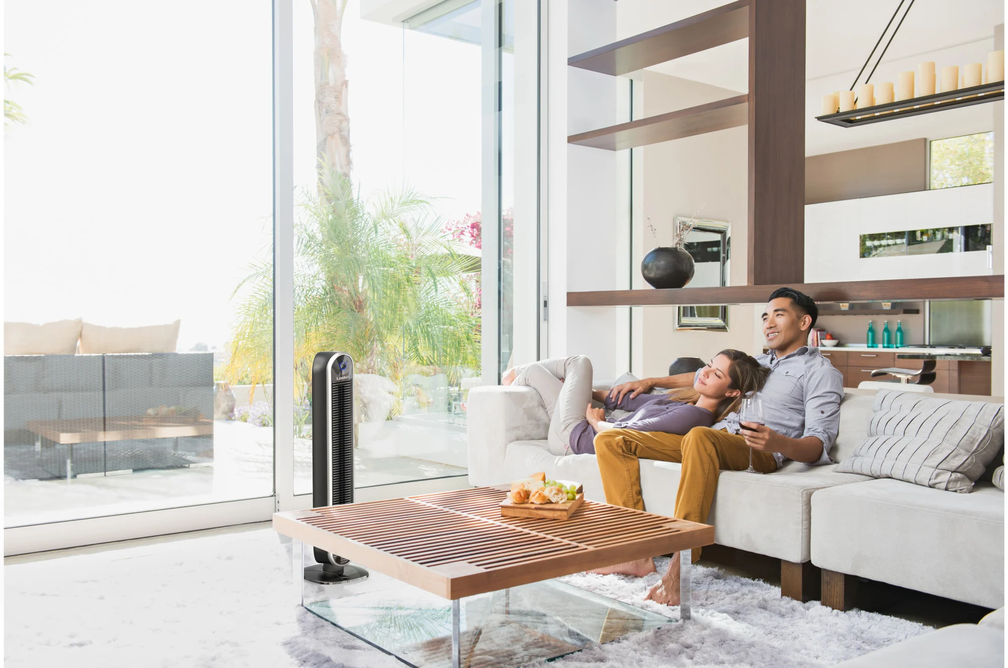 Lasko Aria™ T40733 40" 5-Speed WiFi Smart Tower Fan with Dark Mode: black - Image 15