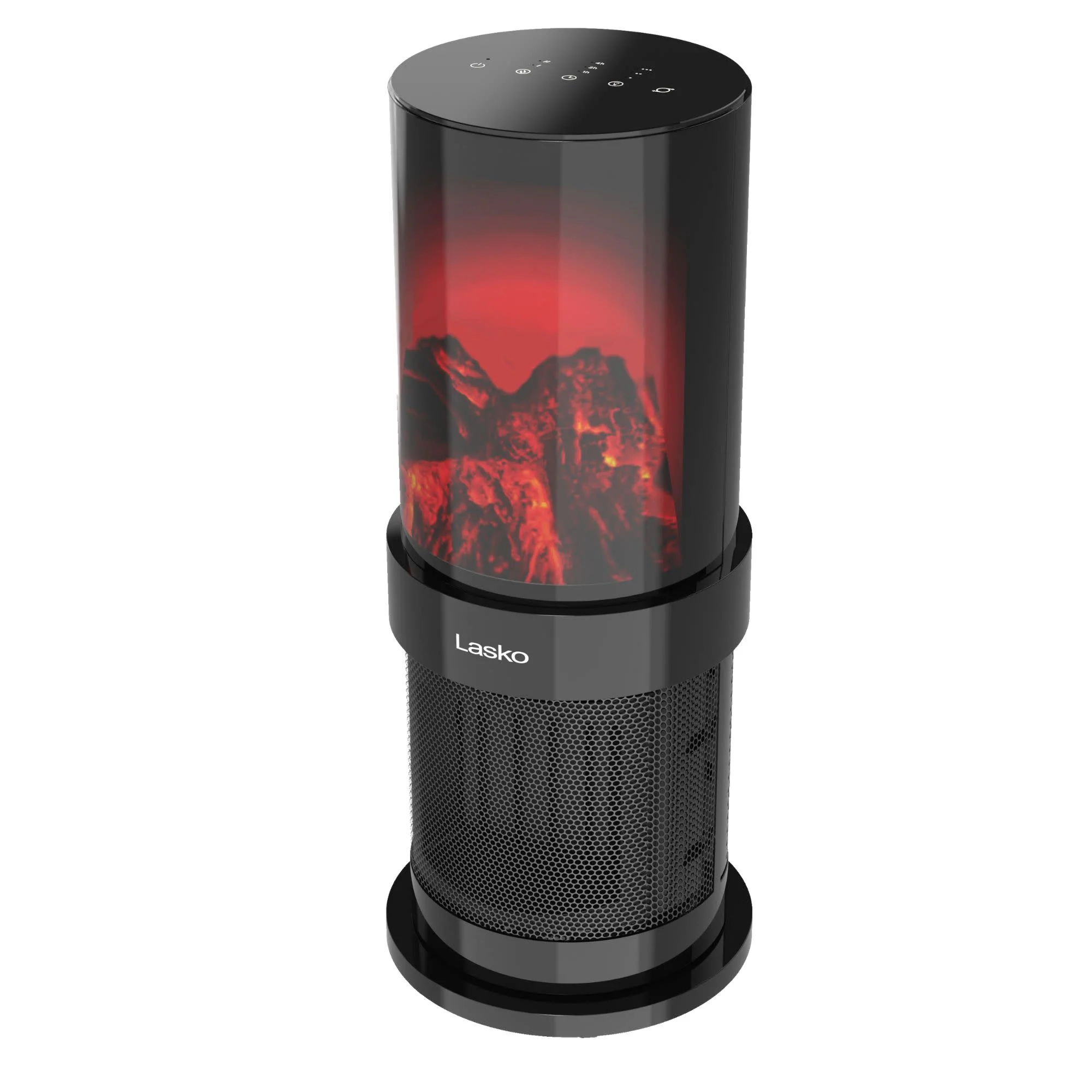 Lasko CA20150 20" 1500W Oscillating Fireplace Ceramic Tower Space Heater with Tip-Switch: Black - Image 11