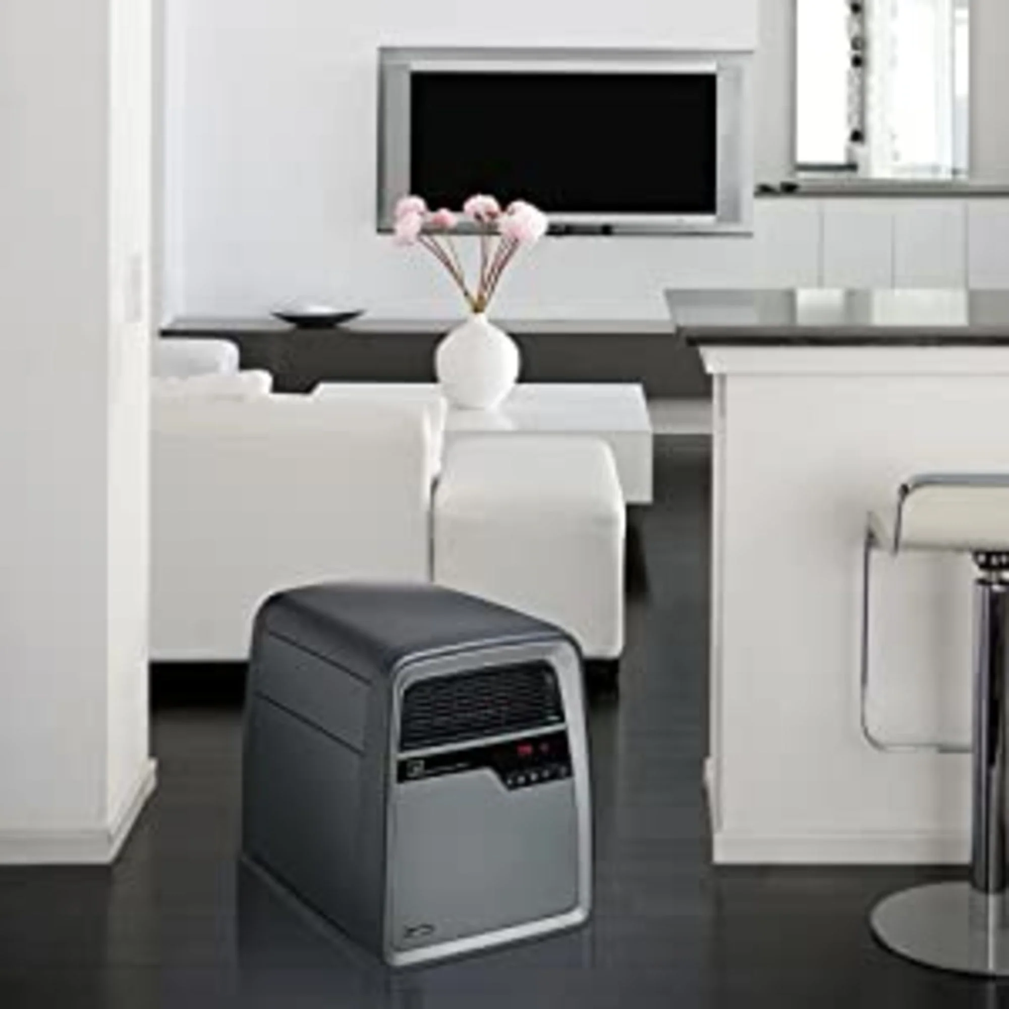 Lasko Cool-Touch Infrared Quartz Space Heater with Timer and Remote Control, 6101, Gray - Image 8