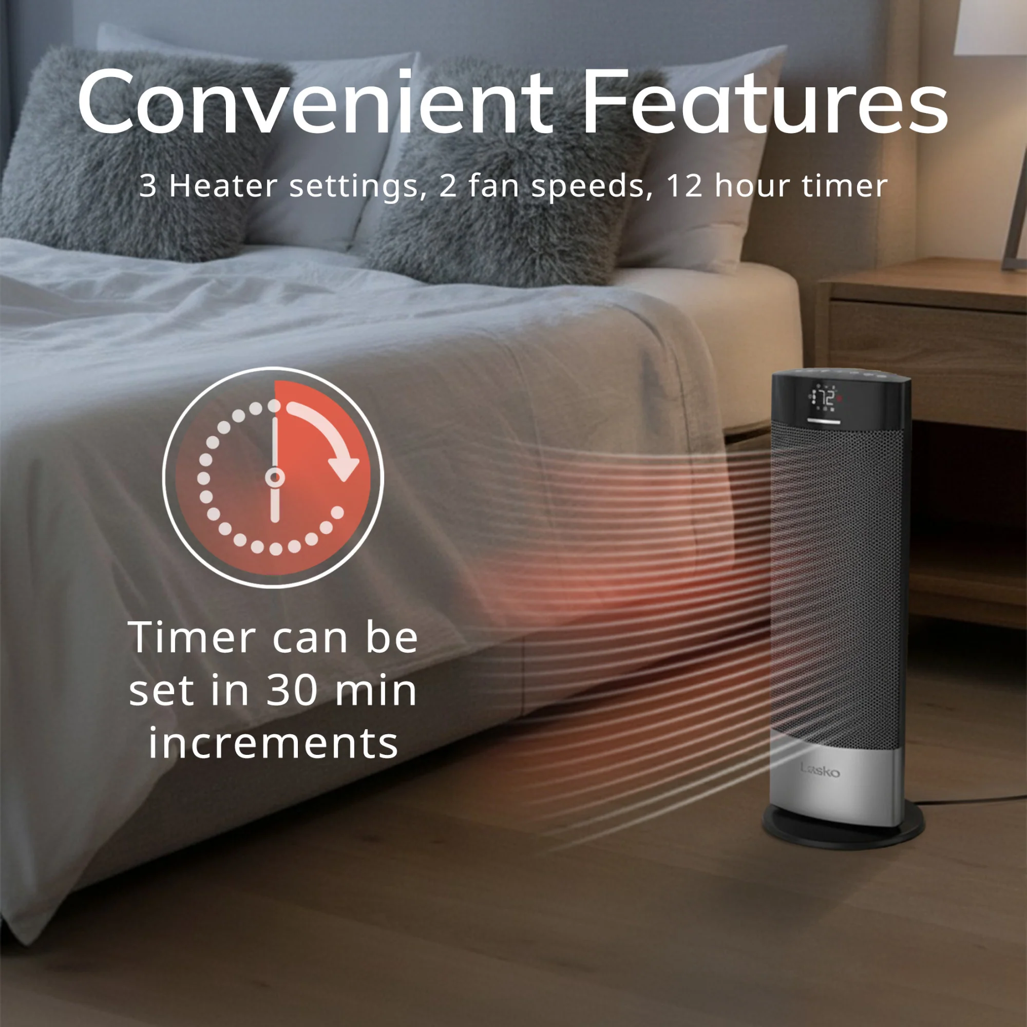 Lasko Ellipse Ceramic Tower Space Heater - Image 6