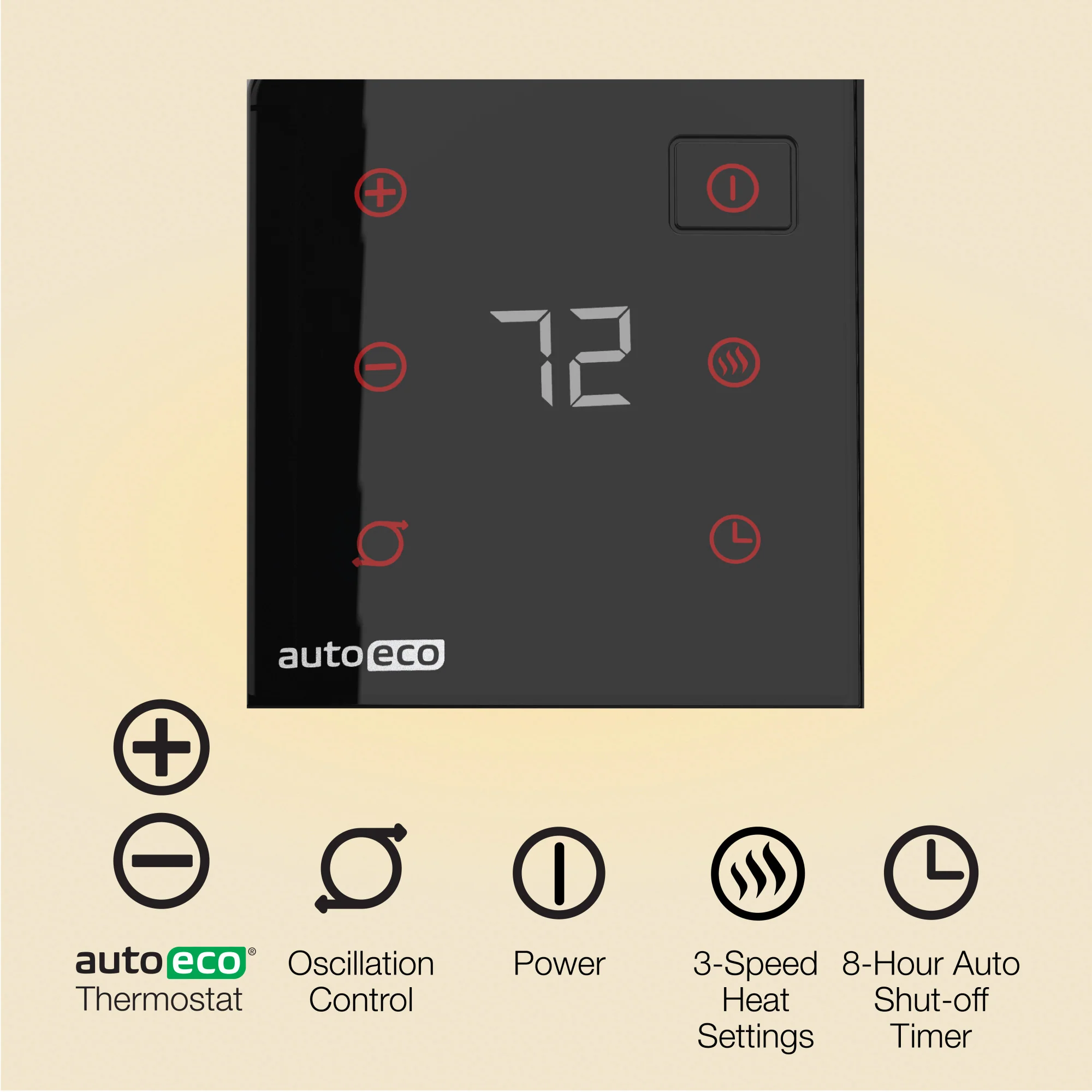 Lasko Elite Collection 1500W Ceramic Tower Space Heater with Tip-Over Switch, CT22445 - Image 3