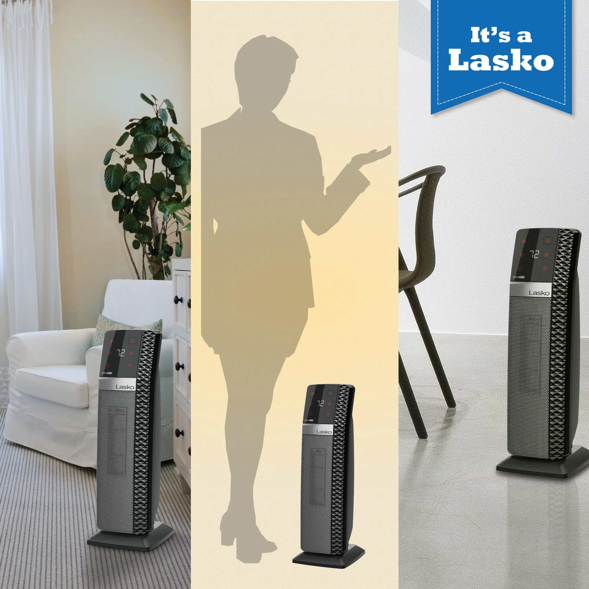 Lasko Elite Collection 1500W Ceramic Tower Space Heater with Tip-Over Switch, CT22445 - Image 7
