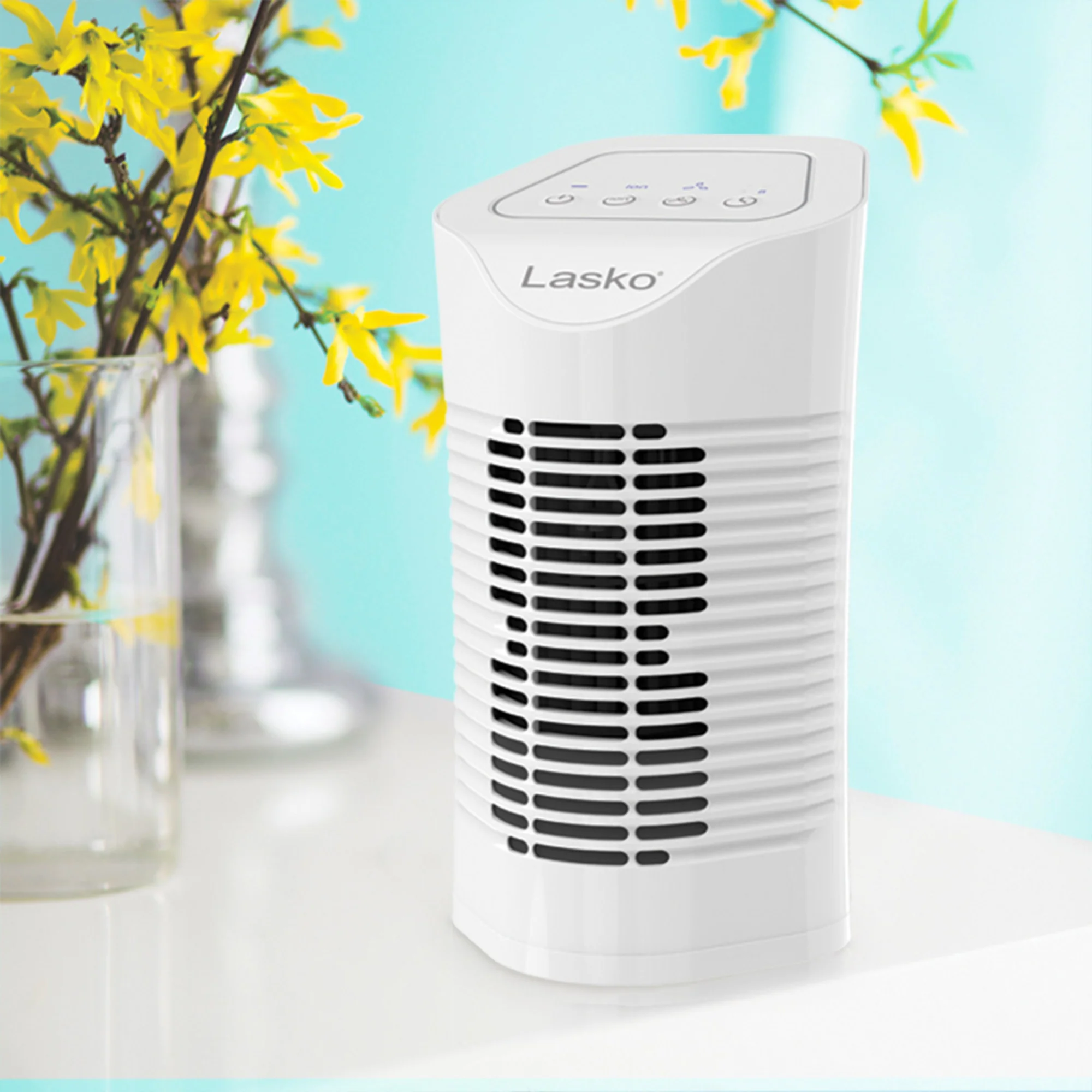 Lasko HF11200 HEPA 11" Table Top Air Purifier (3-speed 3-stage filtration, white) - Image 5