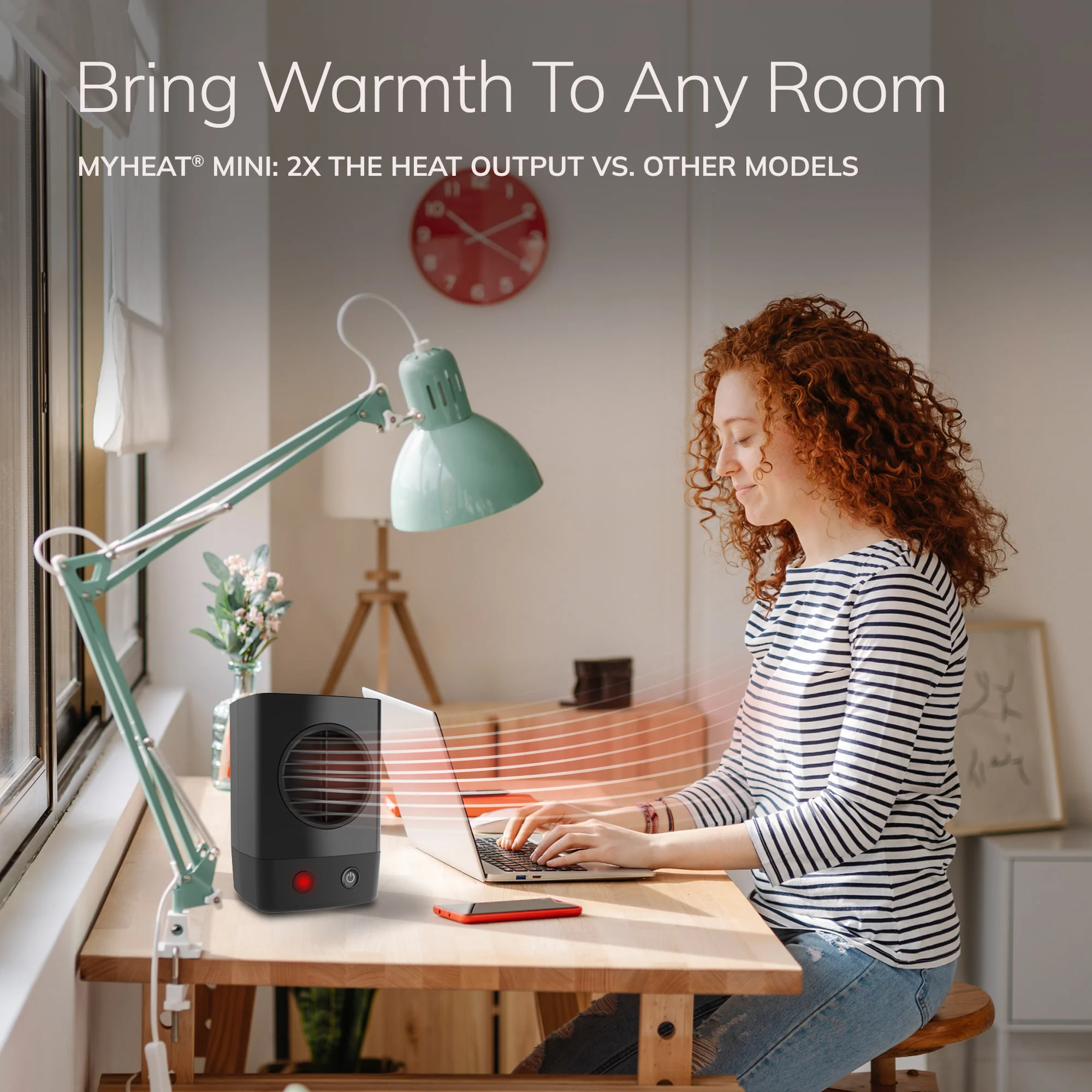Lasko MyHeat™ Mini Personal Ceramic Heater (black) - Image 3