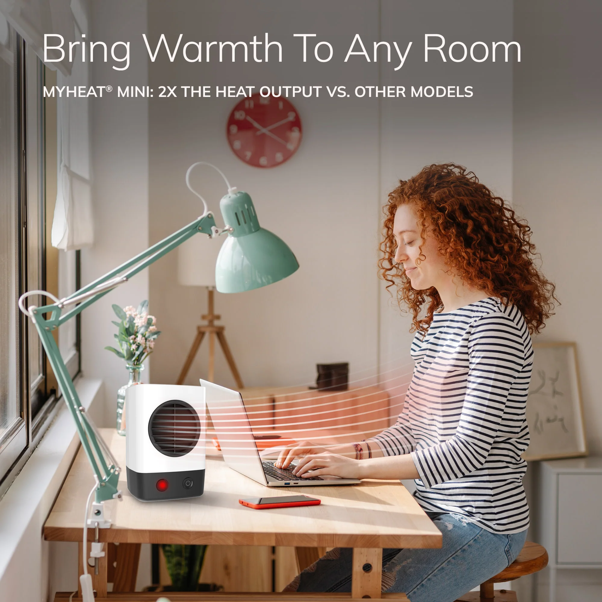Lasko MyHeat™ Mini Personal Ceramic Heater (white) - Image 3