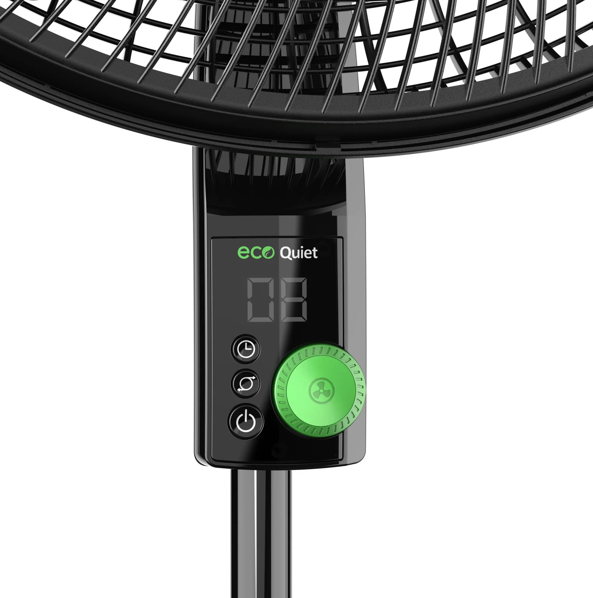 Lasko WhisperForce™ 18" 4-speed EcoQuiet DC Motor Pedestal Fan with Remote & Timer (black, model S18708) - Image 9