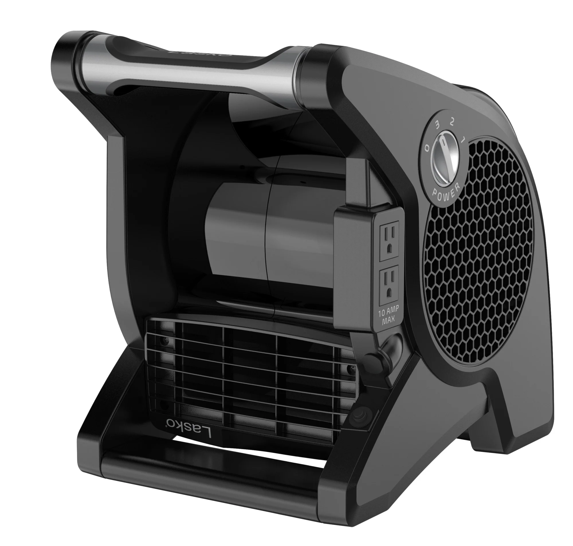 Lasko Pro Performance Pivoting High Velocity Utility Blower Fan with 3 Speeds, U15617, Black - Image 10