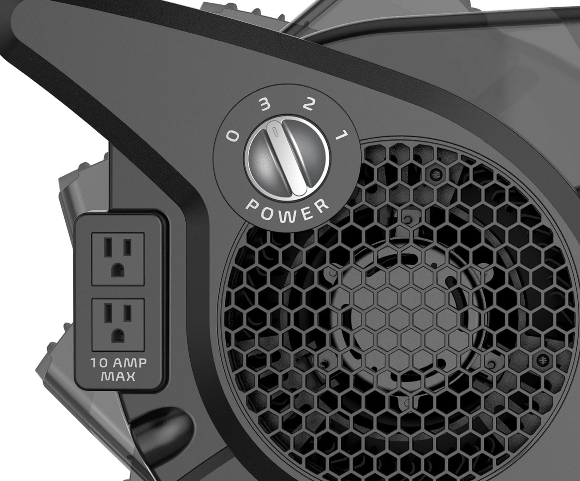 Lasko Pro Performance Pivoting High Velocity Utility Blower Fan with 3 Speeds, U15617, Black - Image 7