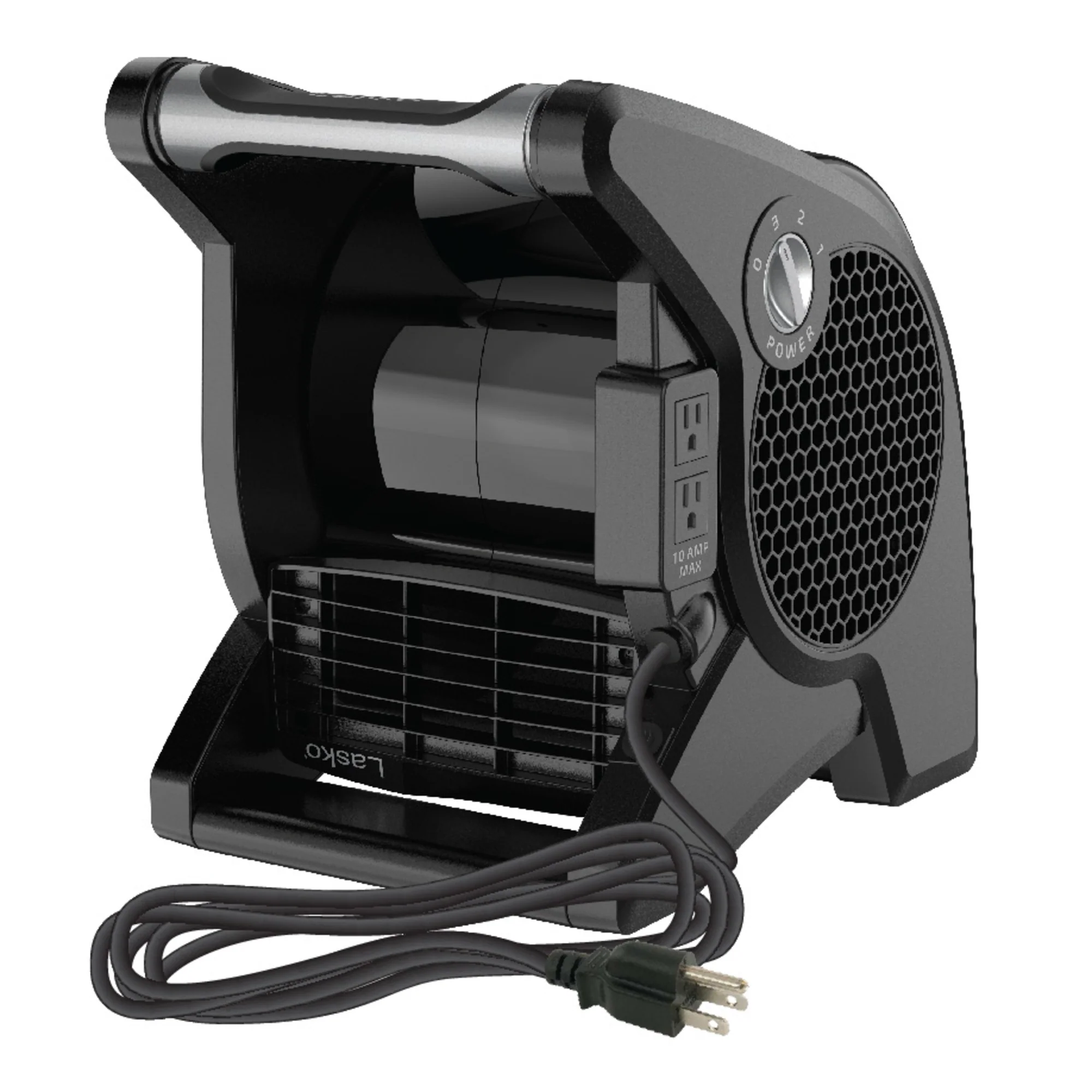 Lasko Pro Performance Pivoting High Velocity Utility Blower Fan with 3 Speeds, U15617, Black - Image 8