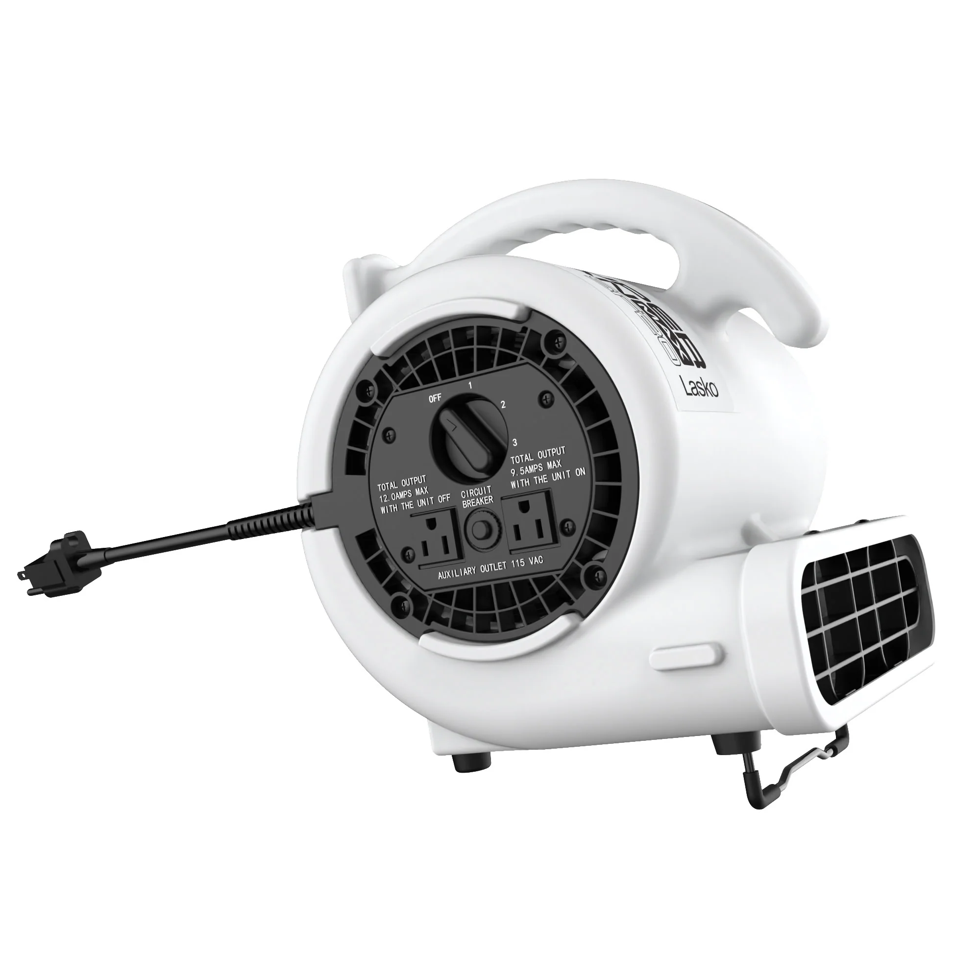 Lasko SF-20-G2 Super Fan Max Multi-Purpose Compact Air Mover, Gray - Image 3