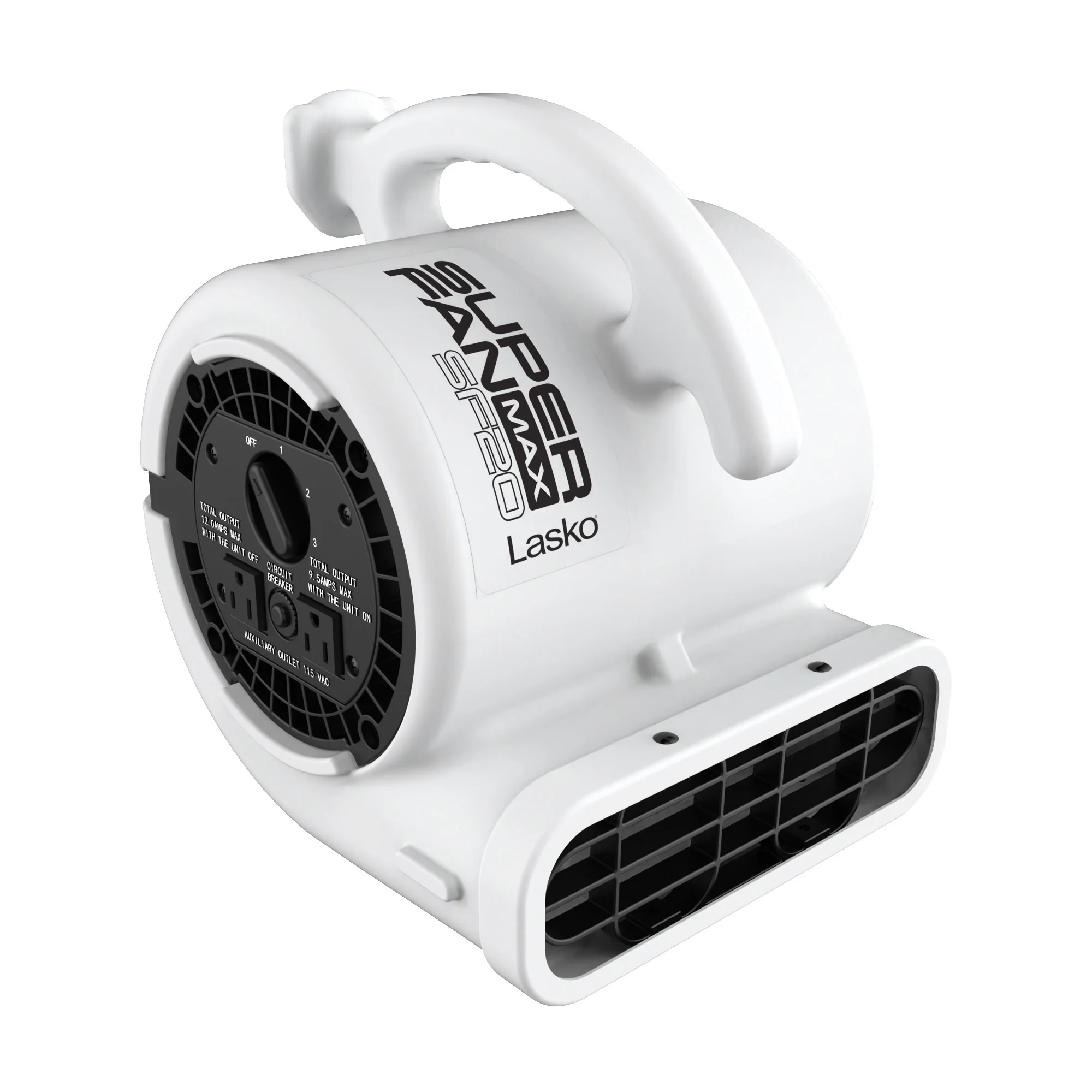 Lasko SF-20-G2 Super Fan Max Multi-Purpose Compact Air Mover, Gray - Image 6