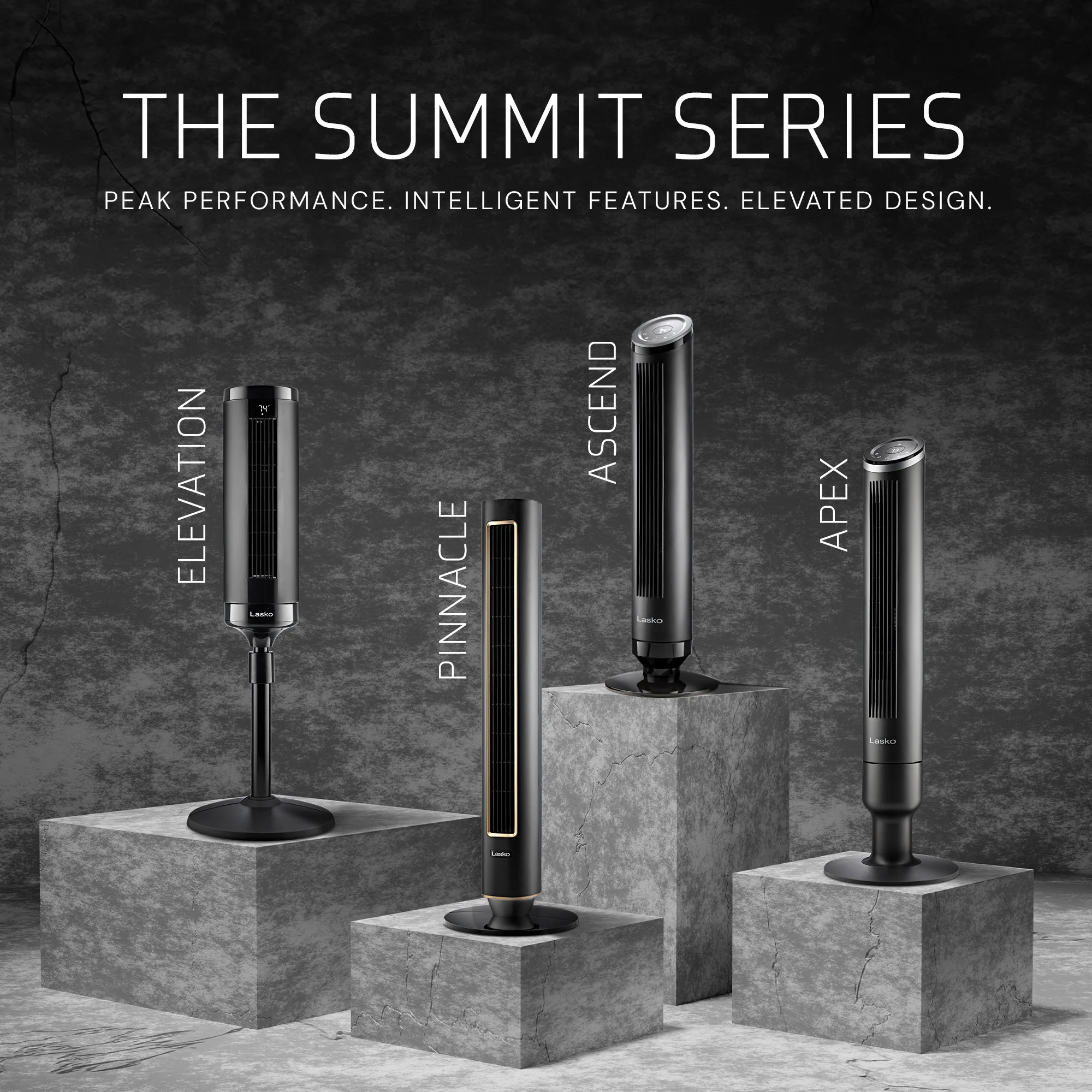 Lasko WhisperForce™ Summit Elevation 8-speed DC Motor Pedestal Tower Fan with Remote & Timer (black, model EST100) - Image 8