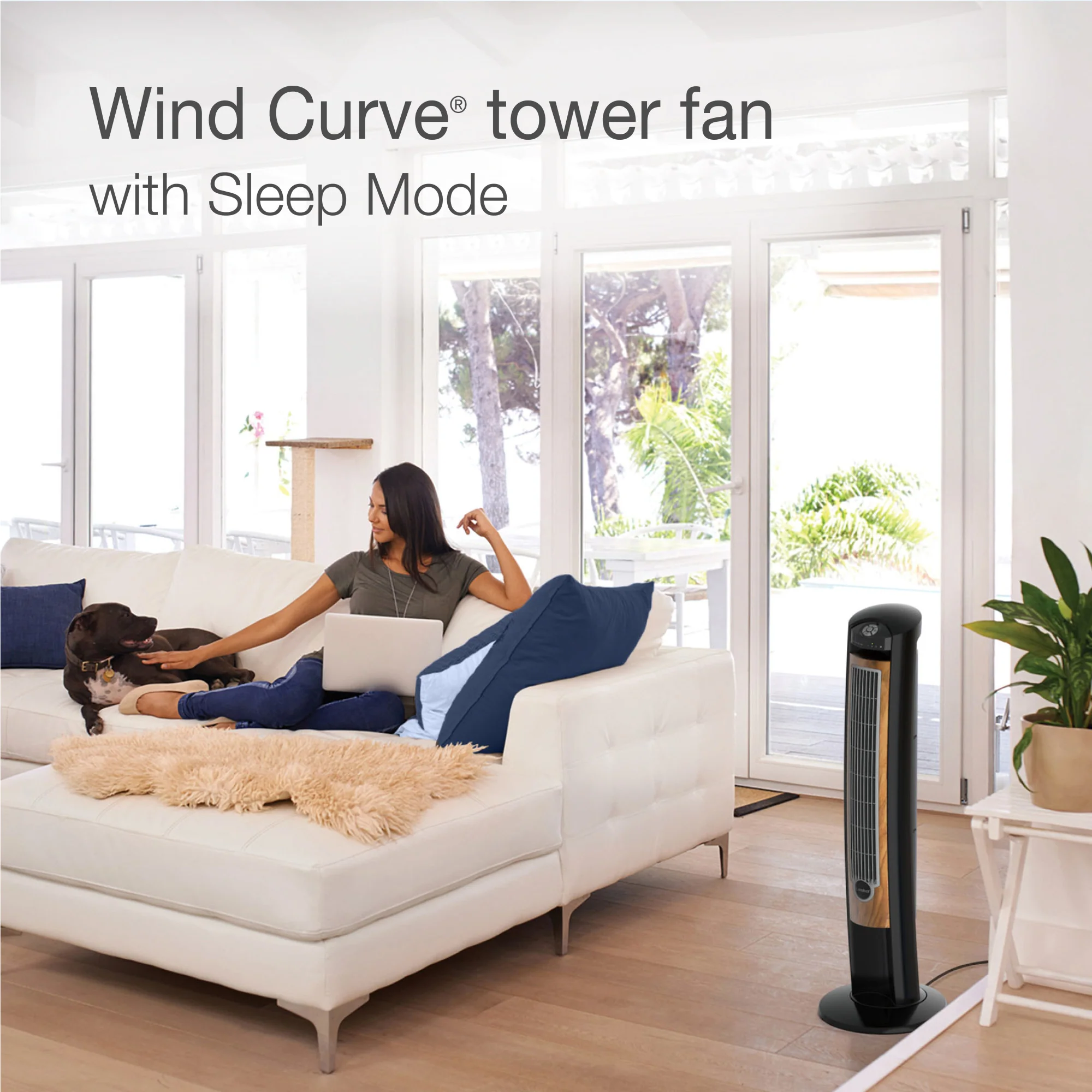 Lasko T42050 42" Wind Curve® Tower Fan with Sleep Mode and Remote Control - Image 3