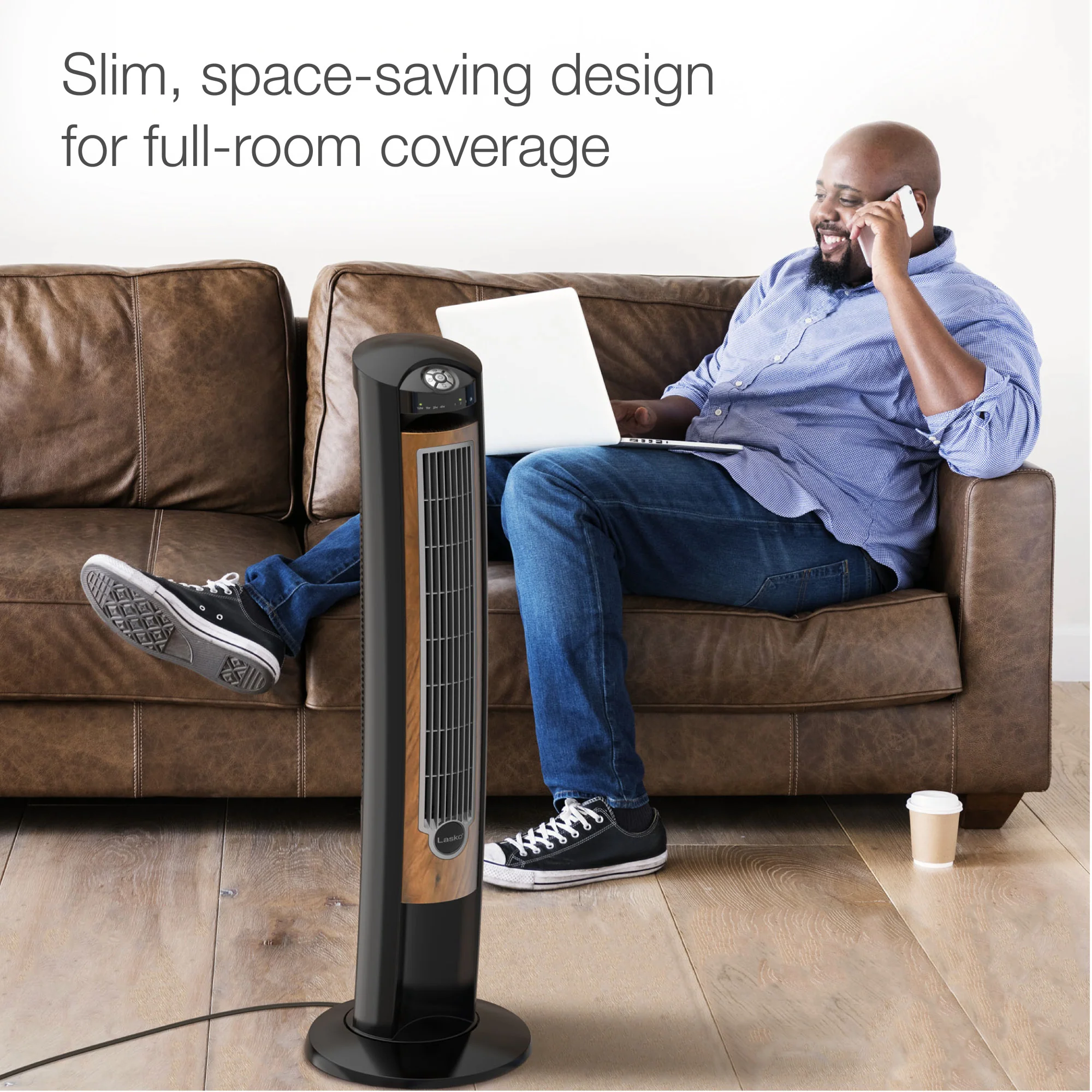 Lasko T42050 42" Wind Curve® Tower Fan with Sleep Mode and Remote Control - Image 4