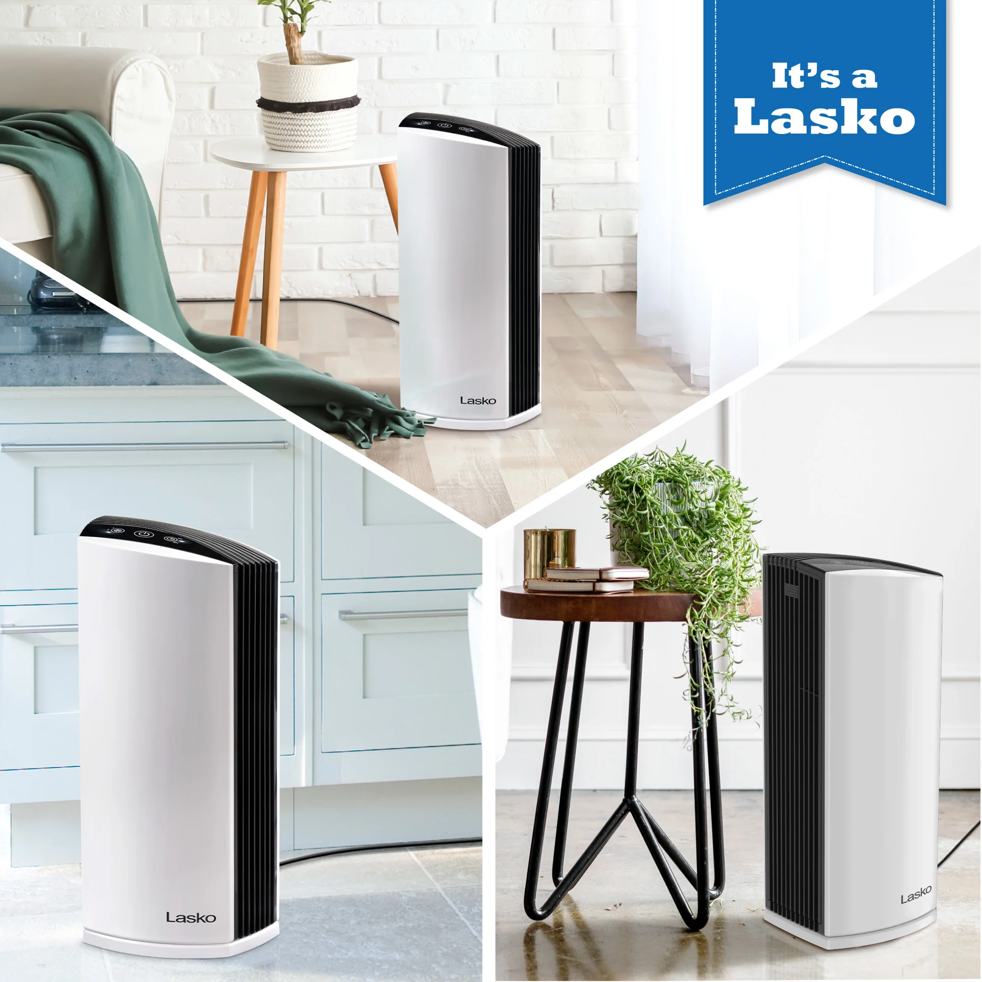 Lasko True HEPA Room Air Purifier with Timer, LP300, White - Image 6