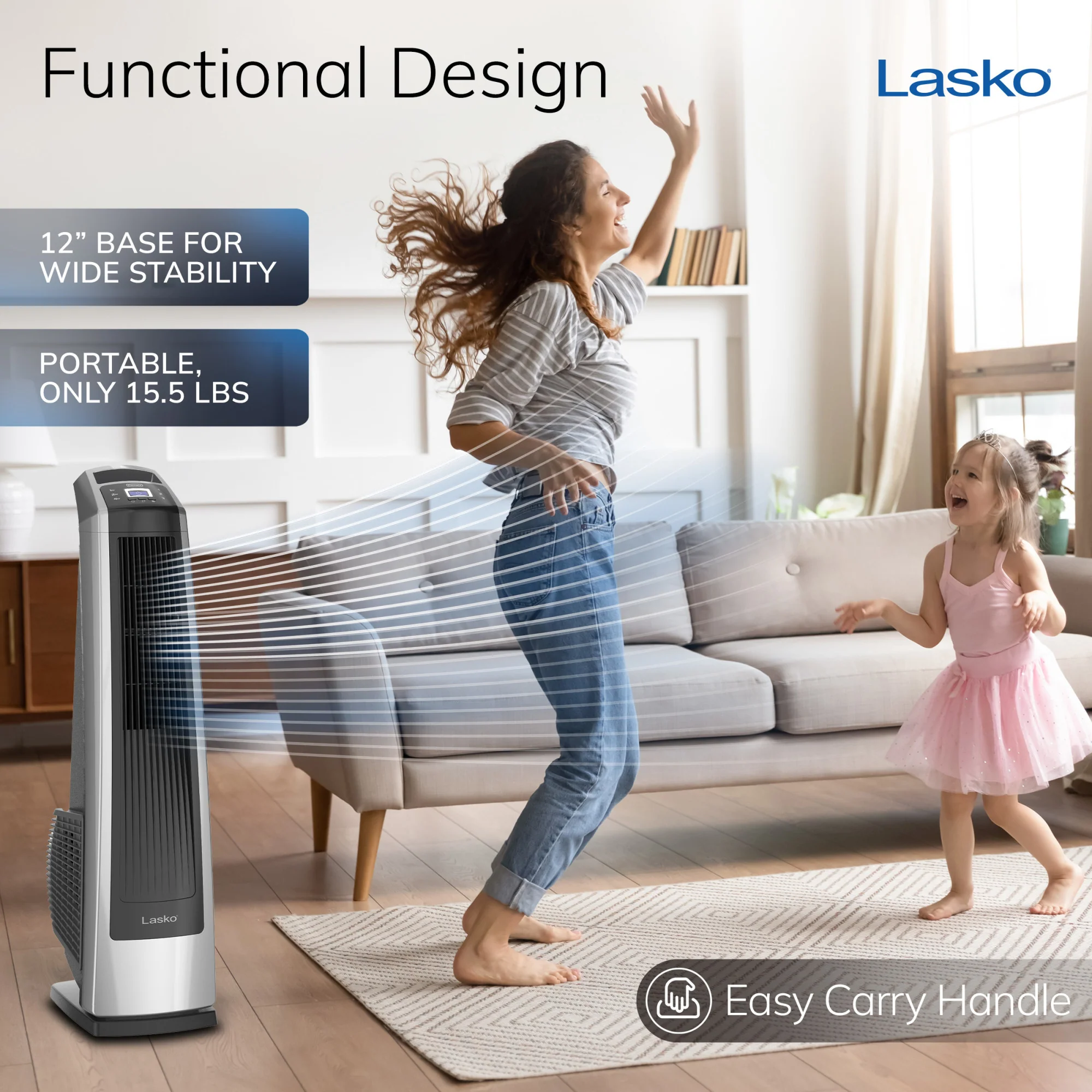 Lasko U35120 Oscillating High Velocity Fan with Remote Control - Image 5