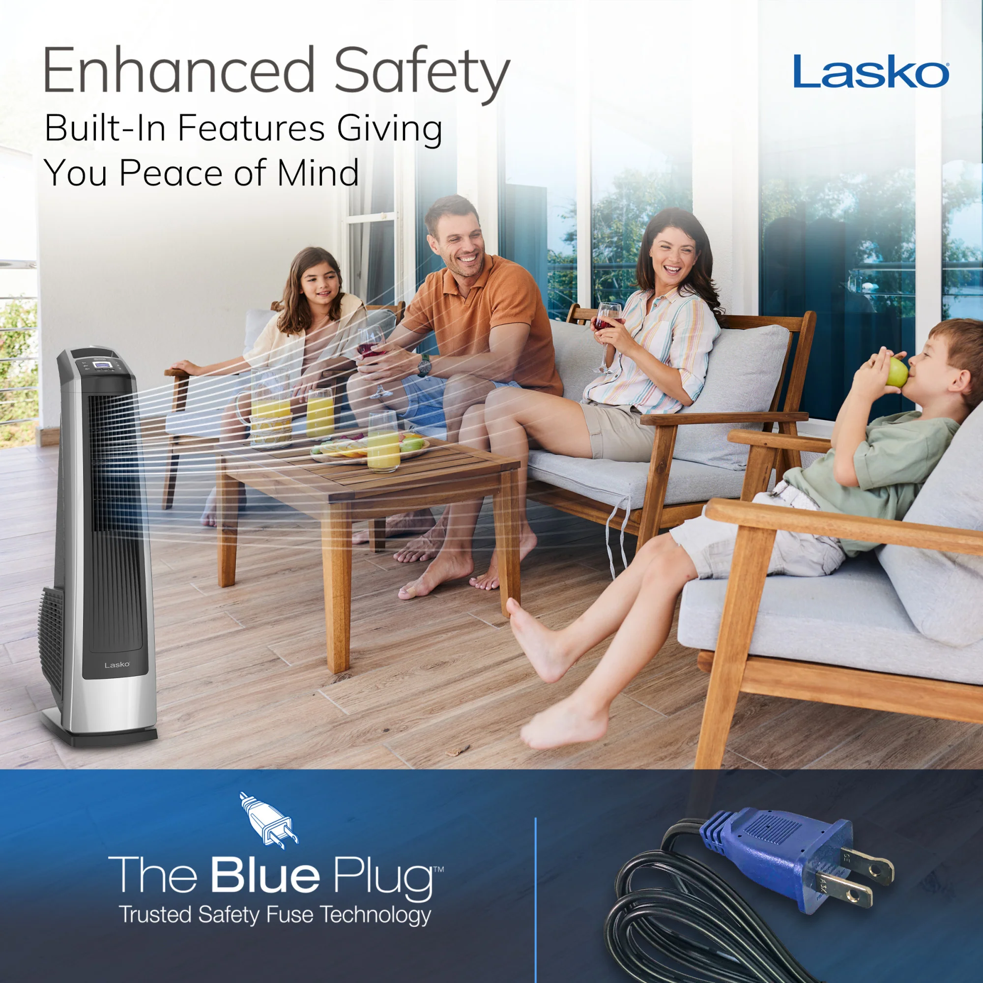 Lasko U35120 Oscillating High Velocity Fan with Remote Control - Image 7