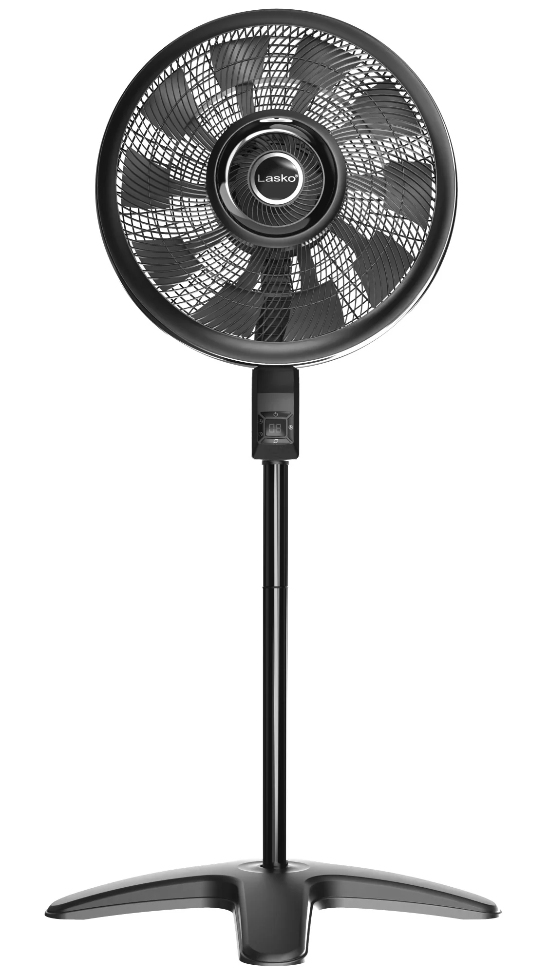 Lasko Windstorm™ 18" 4-speed Pedestal Fan with Remote & Timer (black, model S18654) - Image 3