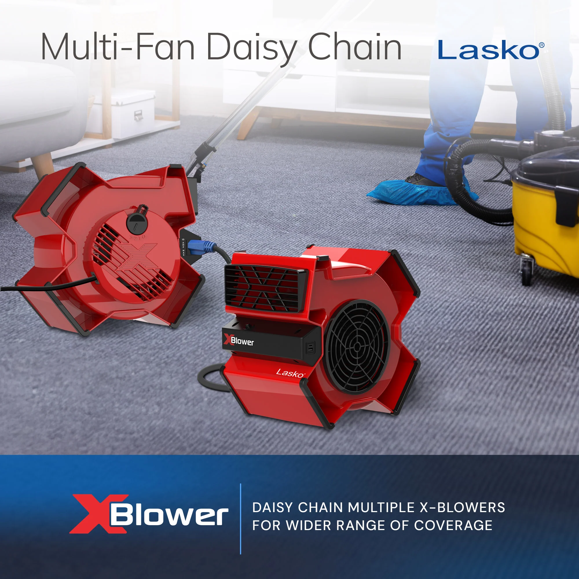 Lasko X12900 X-Blower Multi-Position Utility Blower Fan with USB Port - Image 8