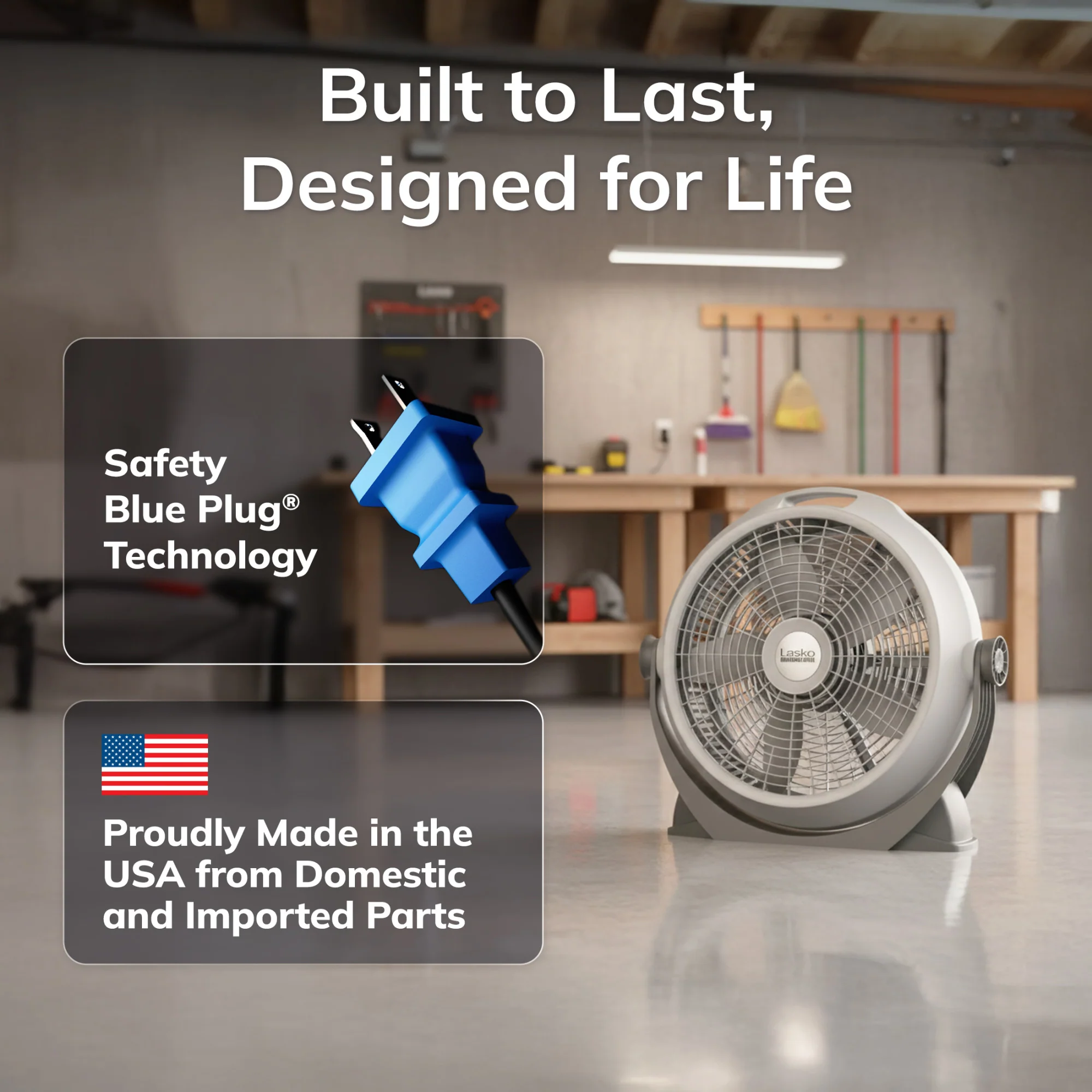 Lasko Wind Machine® A20304 20" Pivoting 3-Speed Air Circulator Fan: Gray - Image 6